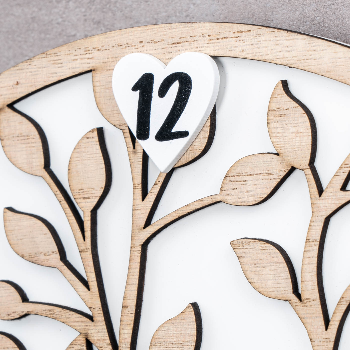 Wanduhr Holz 30x30cm Baum des Lebens Rund Uhr Wanddeko Holzuhr Wandbild  Deko