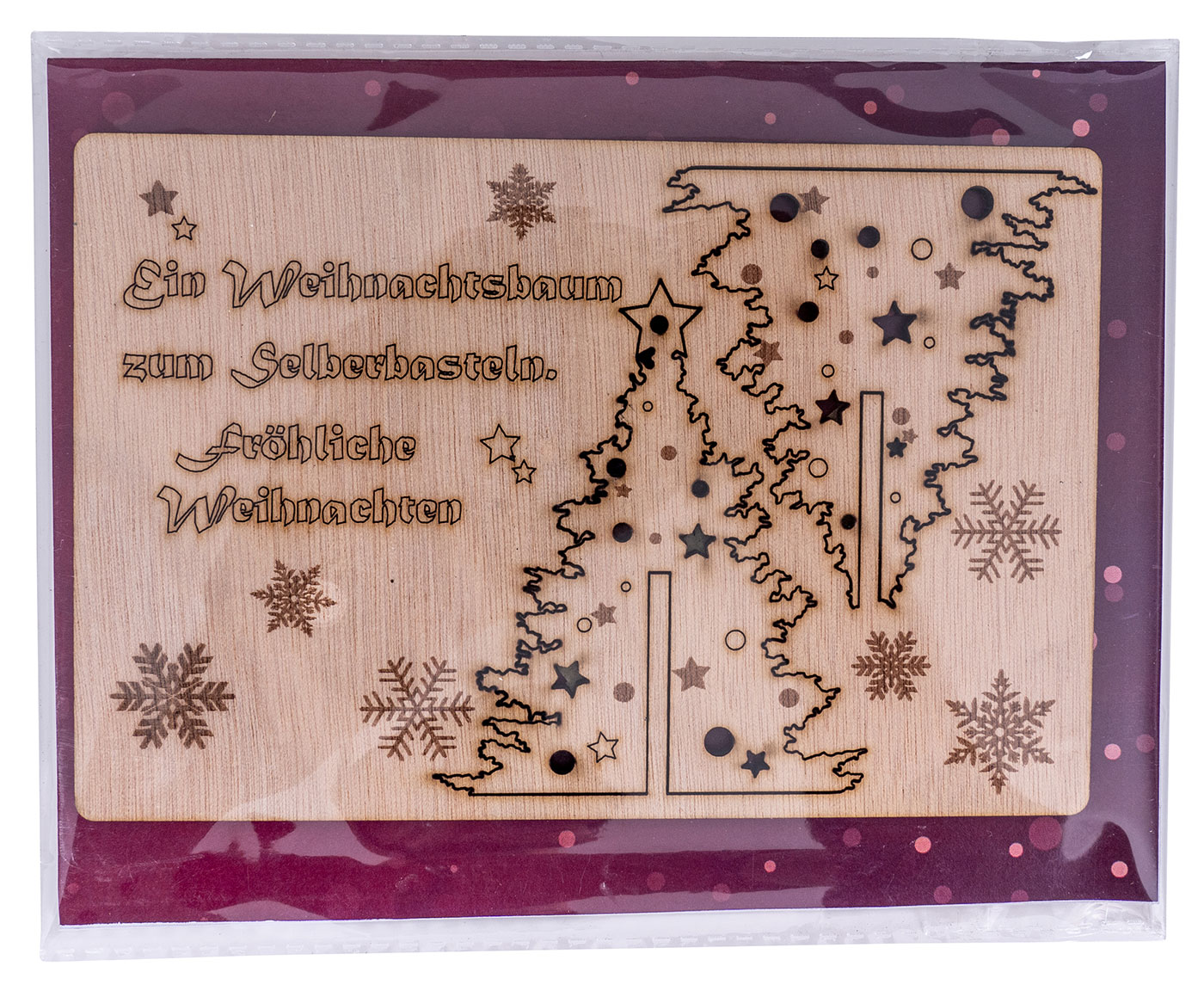 Weihnachtskarte DIY Birkenholz Weihnachtsbaum Weihnachten Holzkarte Aufsteller