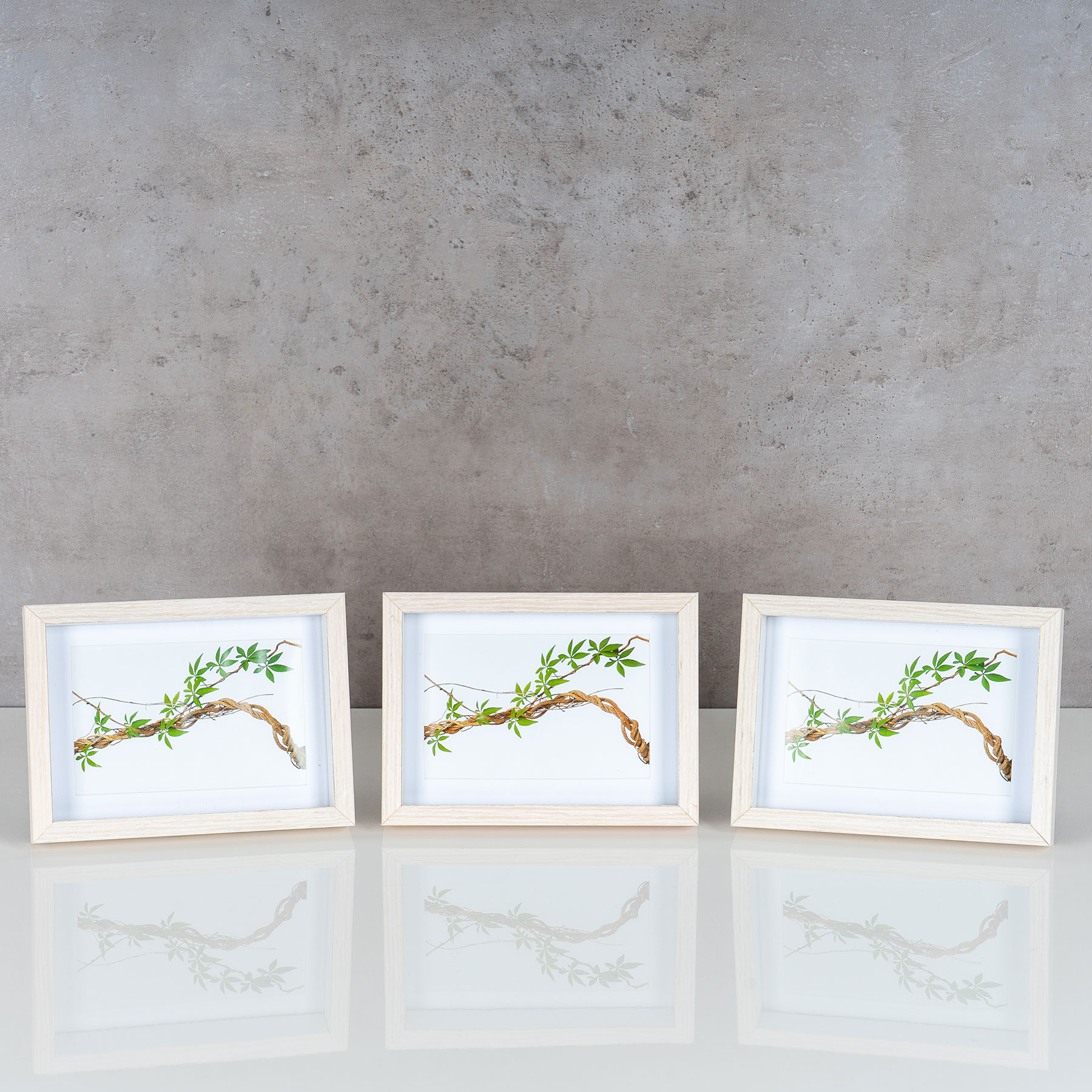 Bilderrahmen 10x15cm Eiche Natur Echtholz Fotorahmen Einzelrahmen Portraitrahmen