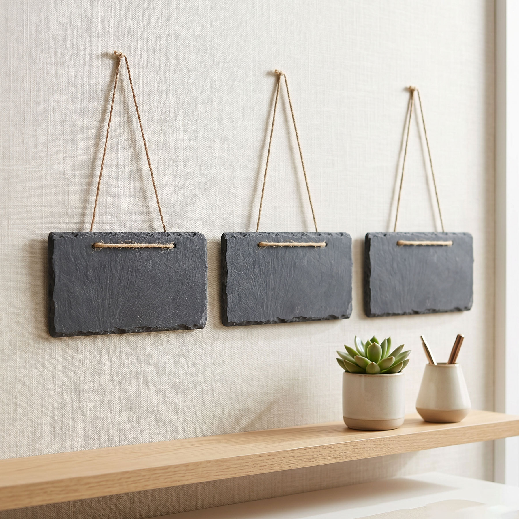 3er Set Schiefertafeln 17x9cm Kreidetafel Schieferplatte Tafel Schild Türschild