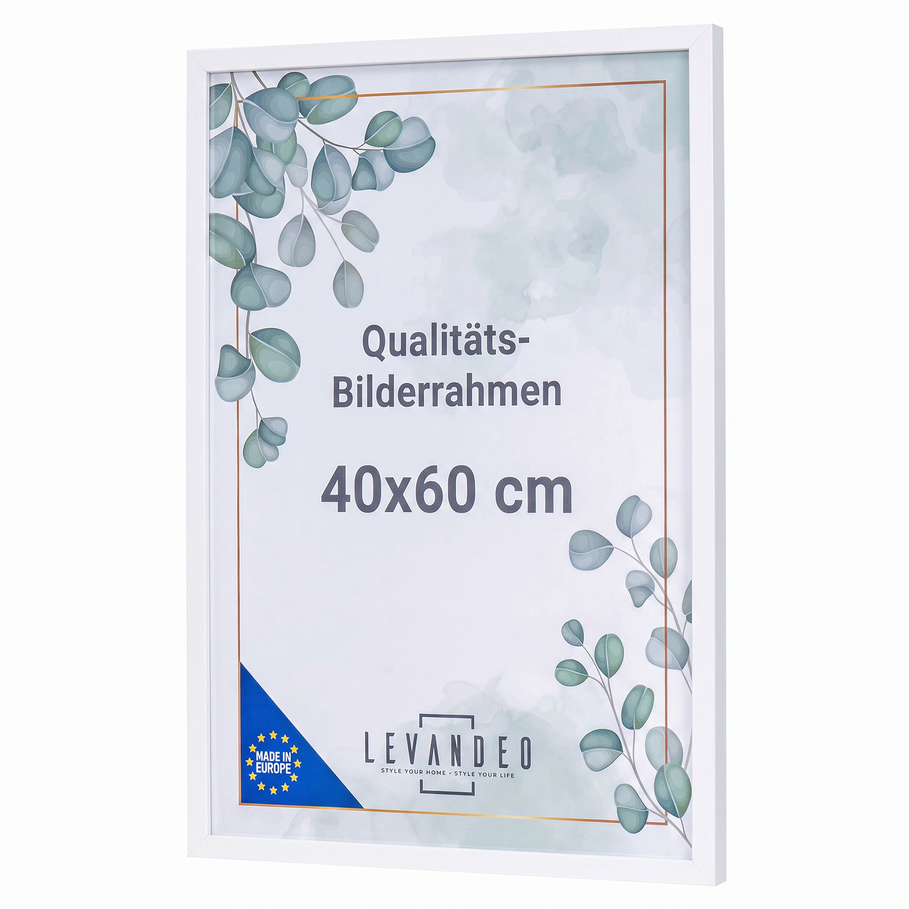 Fotorahmen 40x60 Weiß MDF Holz Bilderrahmen Posterrahmen Poster Kunstdrucke