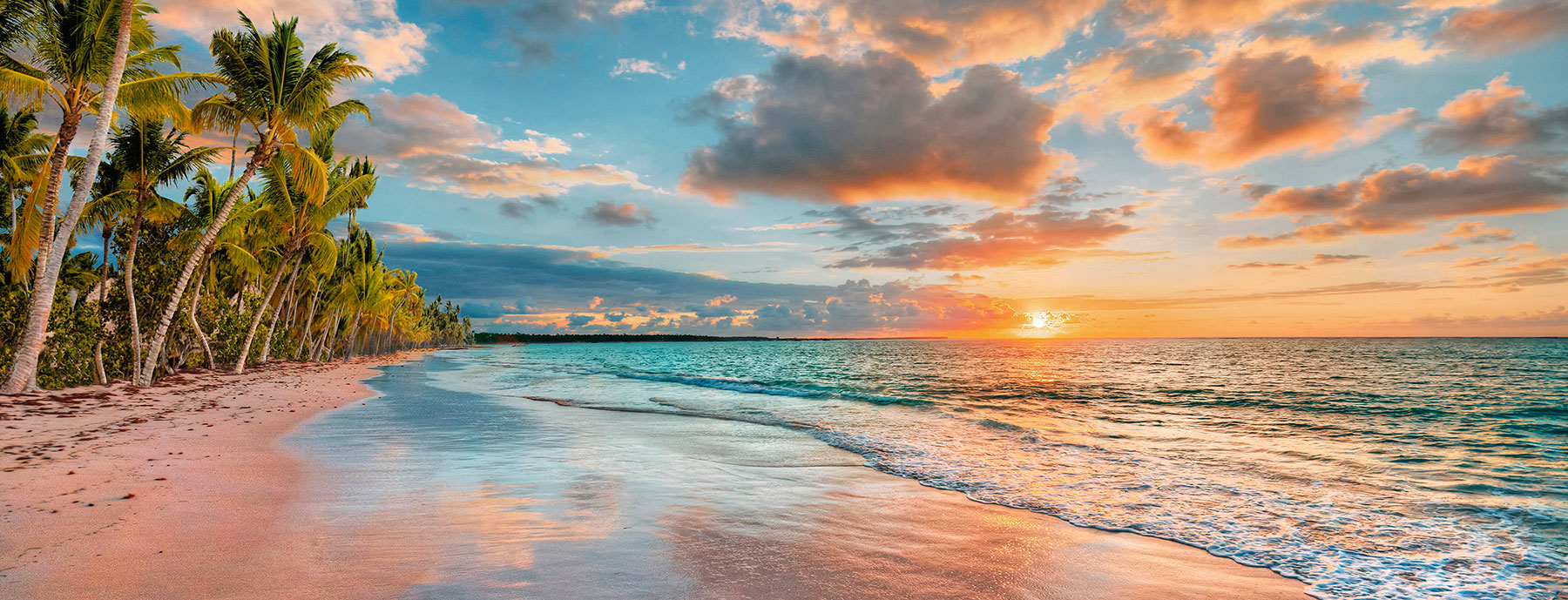 Wandbild 80x30cm Aluminium Dibond Beach Hawaii Strand Meer Urlaub Wanddeko Deko