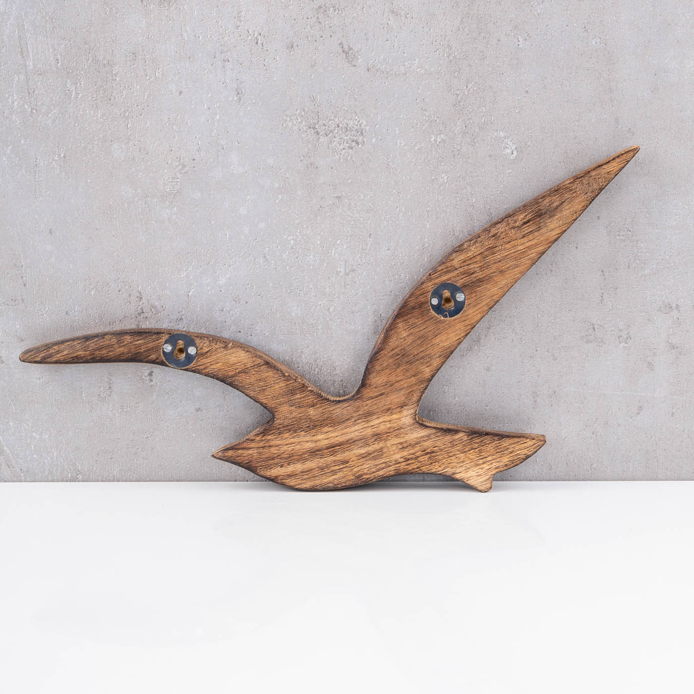 3er Set Wanddekoration Möwen Holz Braun Wandbild Maritim Wandskulptur Vogel Deko