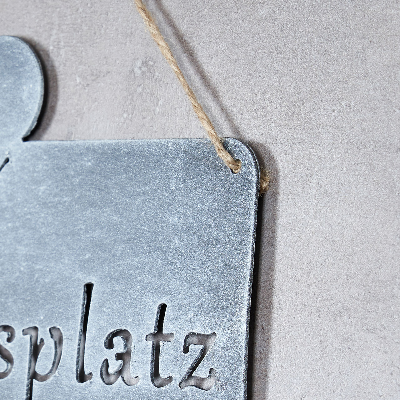 Schild Lieblingsplatz 25x16cm Herz Garten-Deko Türschild Wandbild Beton