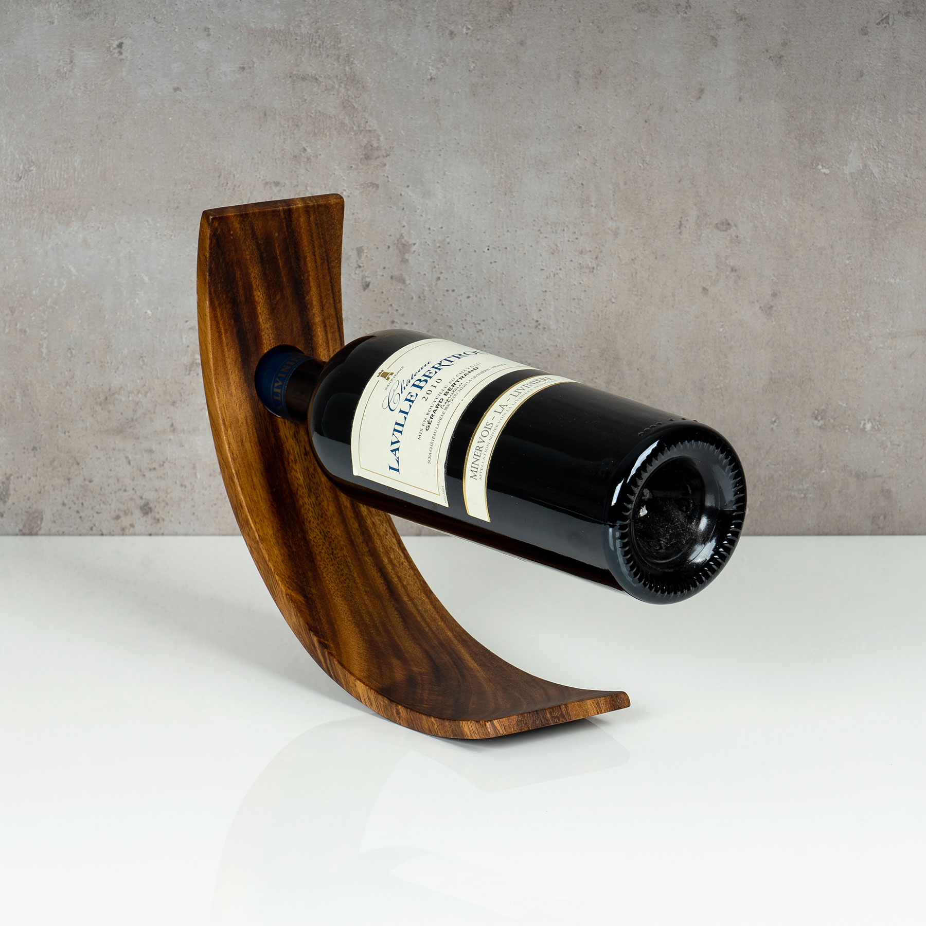 Weinflaschenhalter Holz Akazie 28x7,5cm Flaschenhalter Weinhalter Geschenkidee