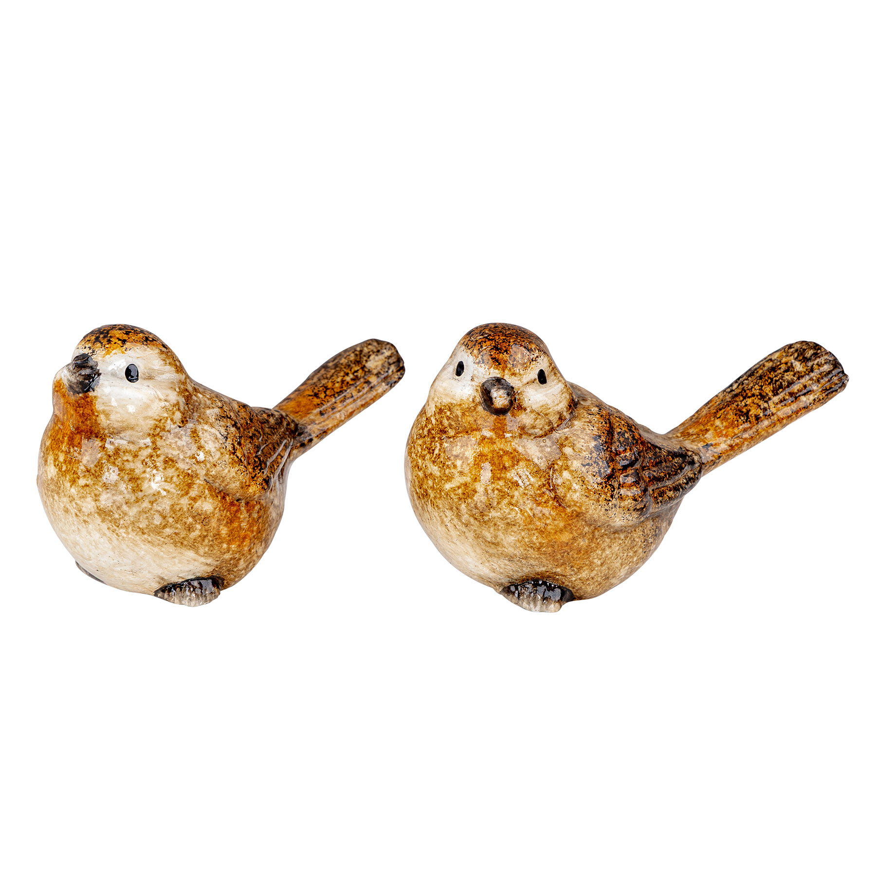 2er Set Vogelfigur Keramik Dekofigur Vogel Tischdeko Deko Aufsteller Skulptur