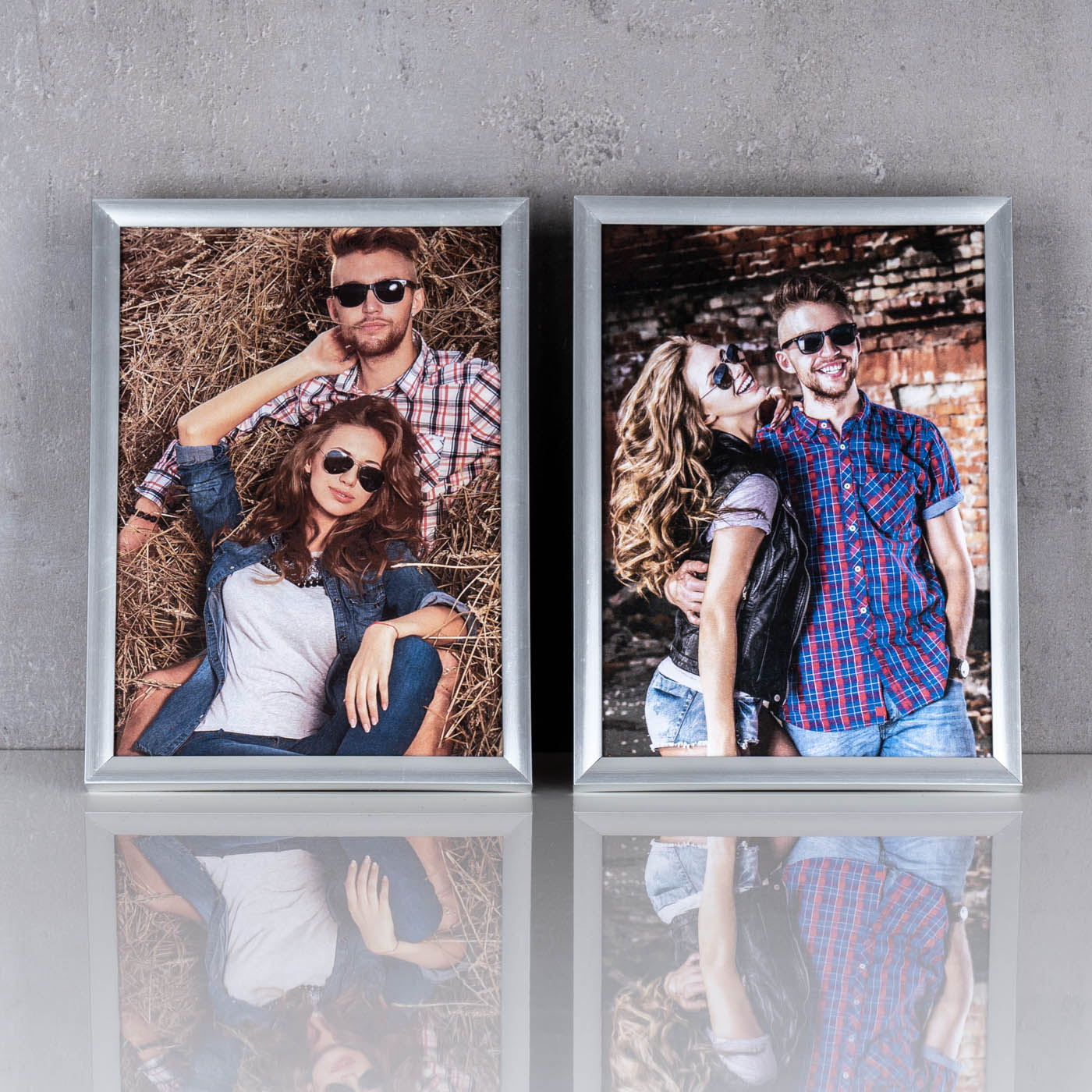 2er Set Bilderrahmen 13x18cm Fotorahmen Silber Einzelrahmen Portraitrahmen Glas