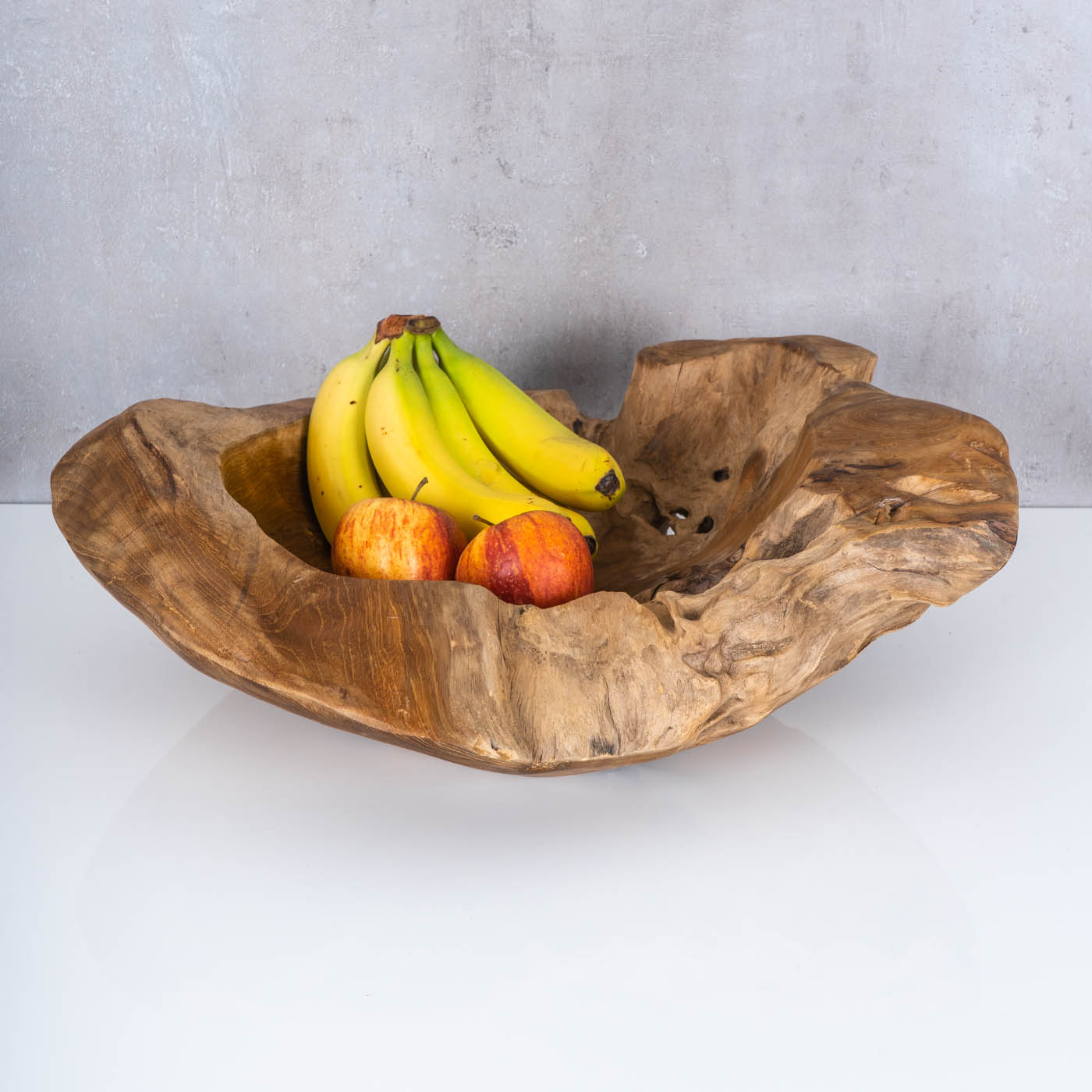 Schüssel Schale Teakholz 50cm Teak Massiv Holz Obstschale Holzschale Dekoschale