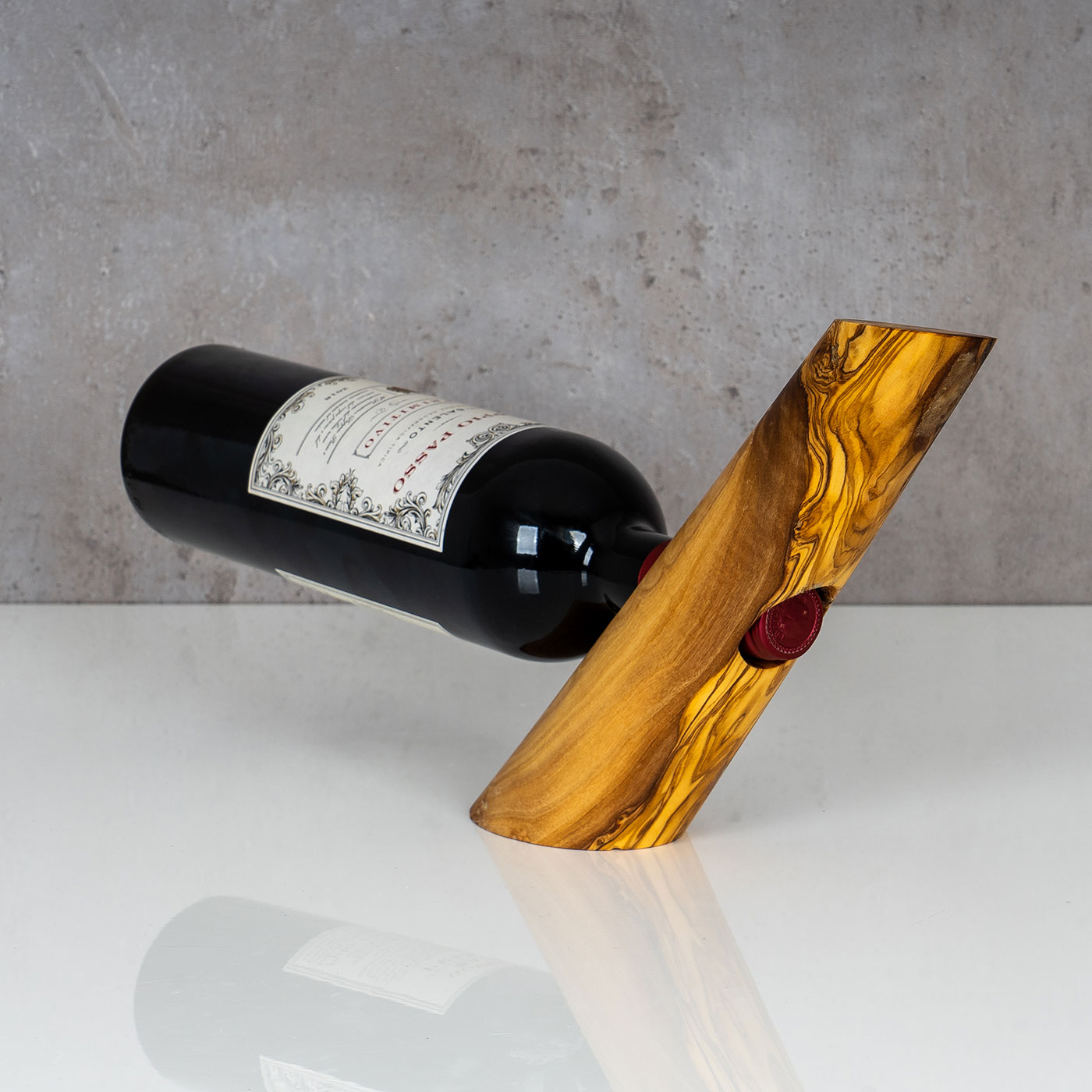Weinflaschenhalter Holz Olivenholz H25cm Flaschenhalter Weinhalter Tischdeko