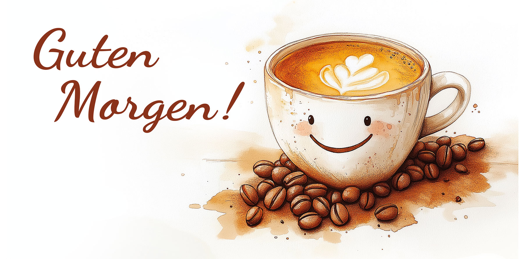Wandbild 40x20cm Guten Morgen Kaffee Spruch Wandschild Küche Wanddeko Bild Schild