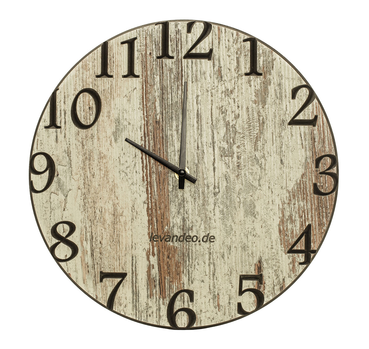 Wand-Uhr Holz 30cm Shabby Chic Deutsche Herstellung klassisch Marke