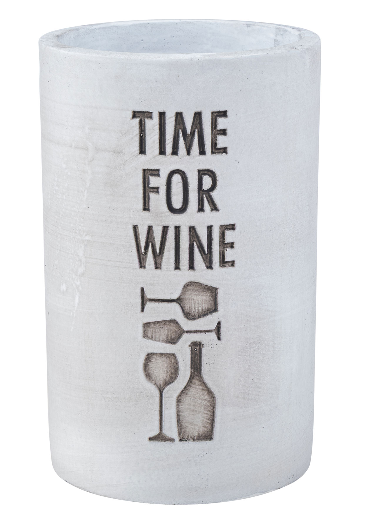 Beton Weinkühler Grau H21cm Flaschenkühler Time For Wine Sektkühler Tischdeko