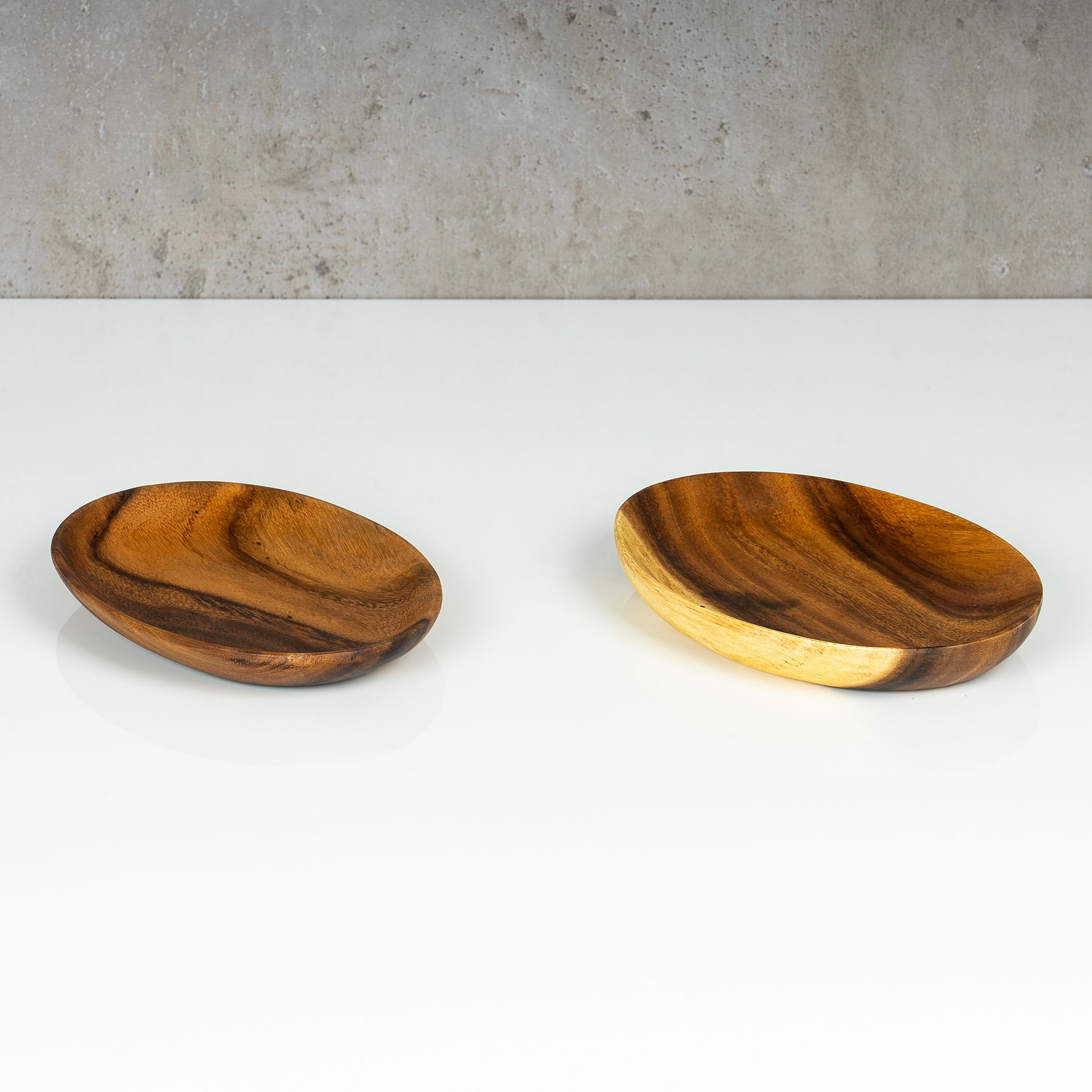Holzschale Akazie 19cm Oval Design Snackschale Schale Obstschale Dekoschale