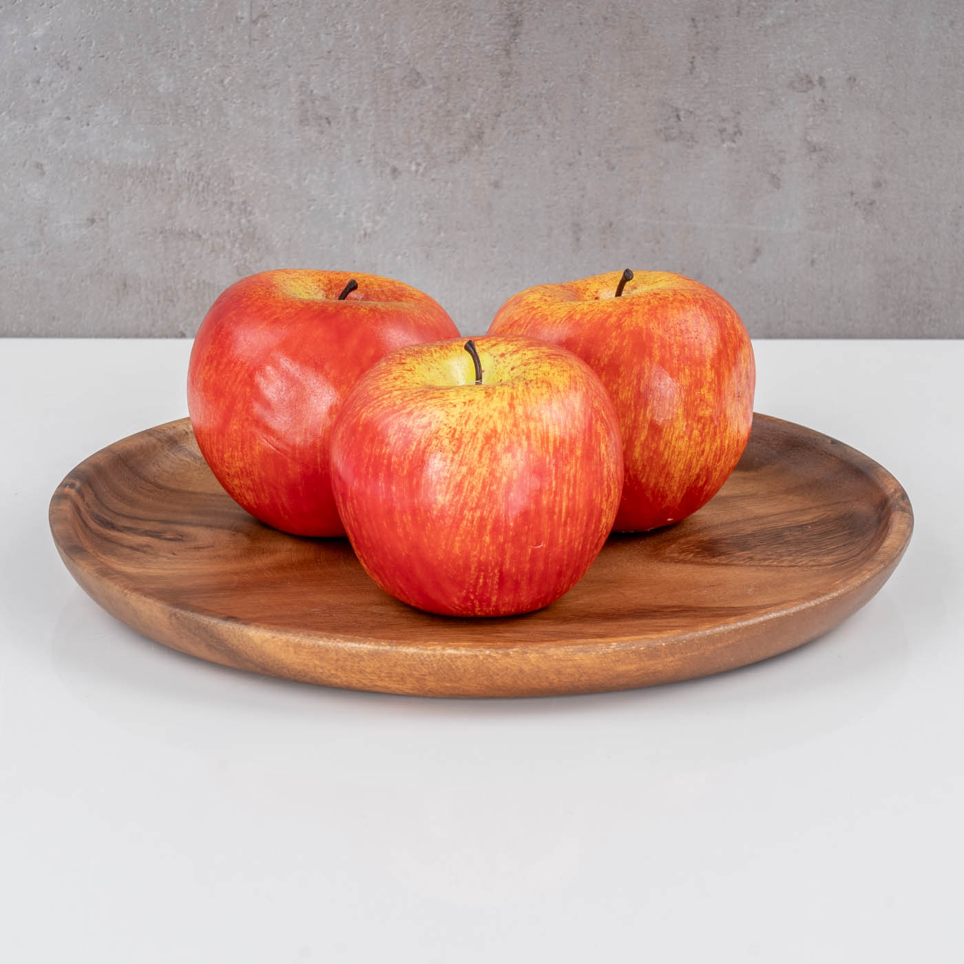 Holzteller Akazie rund 25cm Holz Schale Obstteller Deko Unikat