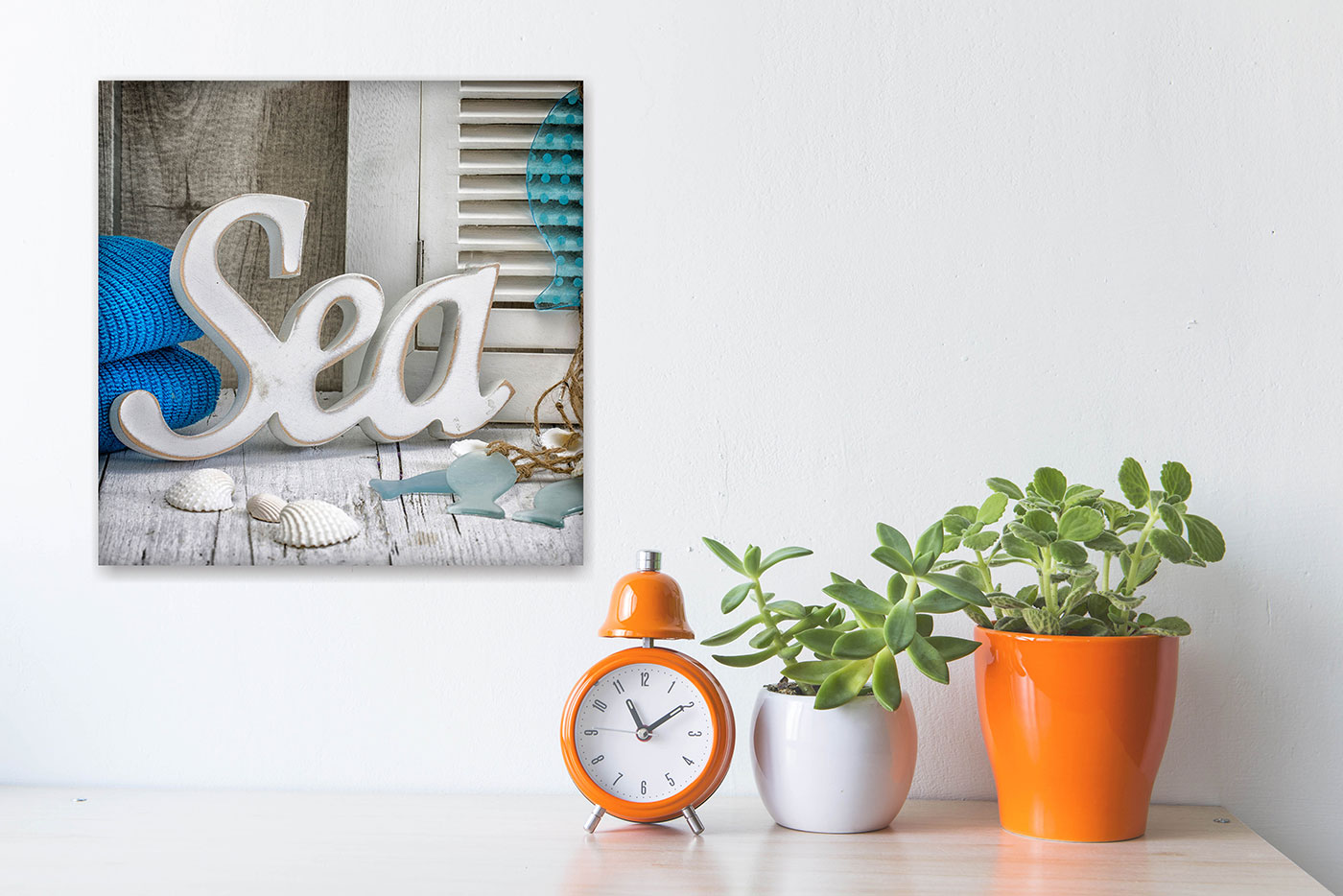 Glasbild 4er Set je 30x30cm Wandbild Glas Bad Deko Maritim Sea Wanddeko Wellness