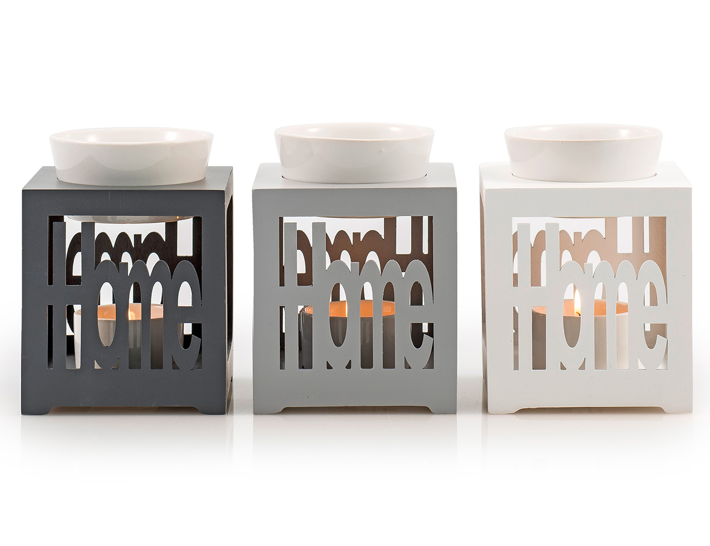 Duftlampe schwarz anthrazit Home Keramik Öllampe Aromalampe Duftöl