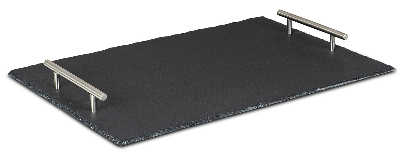 Tablett Schiefer 40x30cm Serviertablett Servierplatte Rechteckig Deko Tischdeko