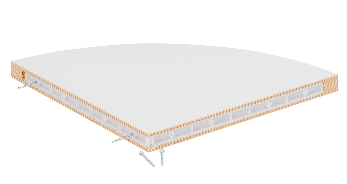 Wandregal Eckregal Weiß Hängeregal Schweberegal Wanddeko Regal Eckboard
