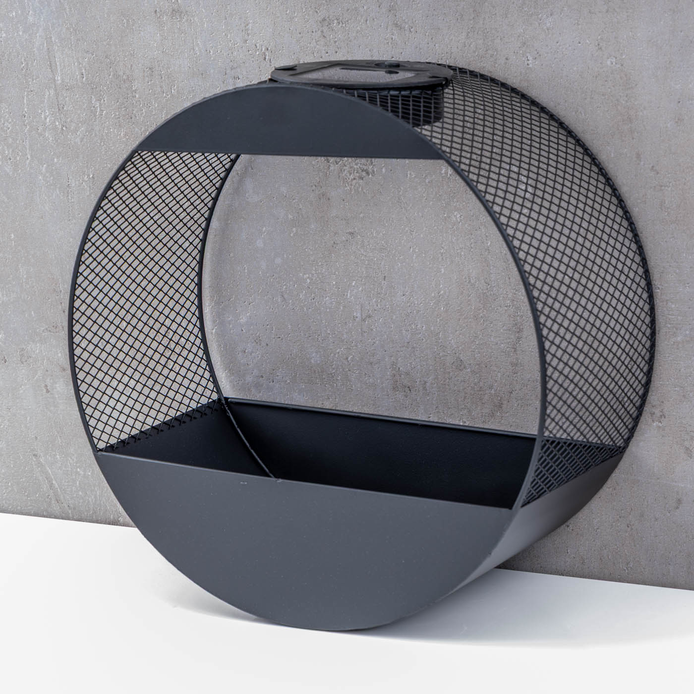 Solar Wandlampe Blumentopf Metall Schwarz - LED Gartenleuchte Industrial Design