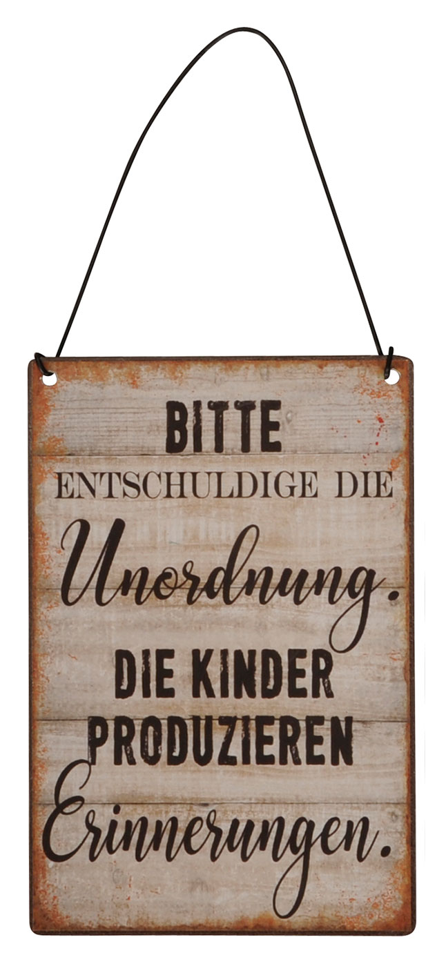 3er Set Blechschilder H15cm Sprüche Kinder Wandbild Wanddeko Deko Schilder