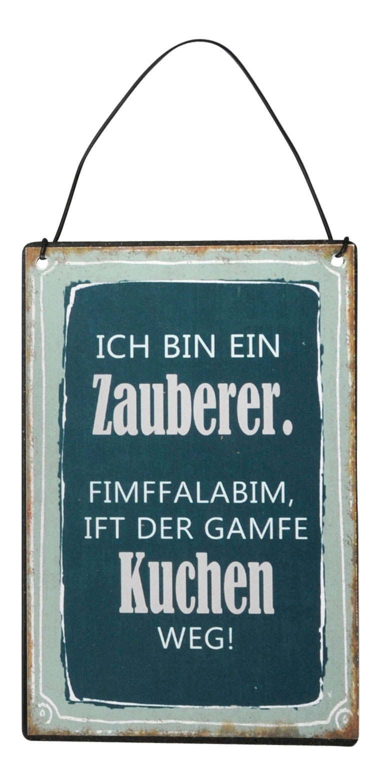 3er Set Blechschilder H15cm Sprüche Küche Kuchen Wandbild Wanddeko Deko Schilder