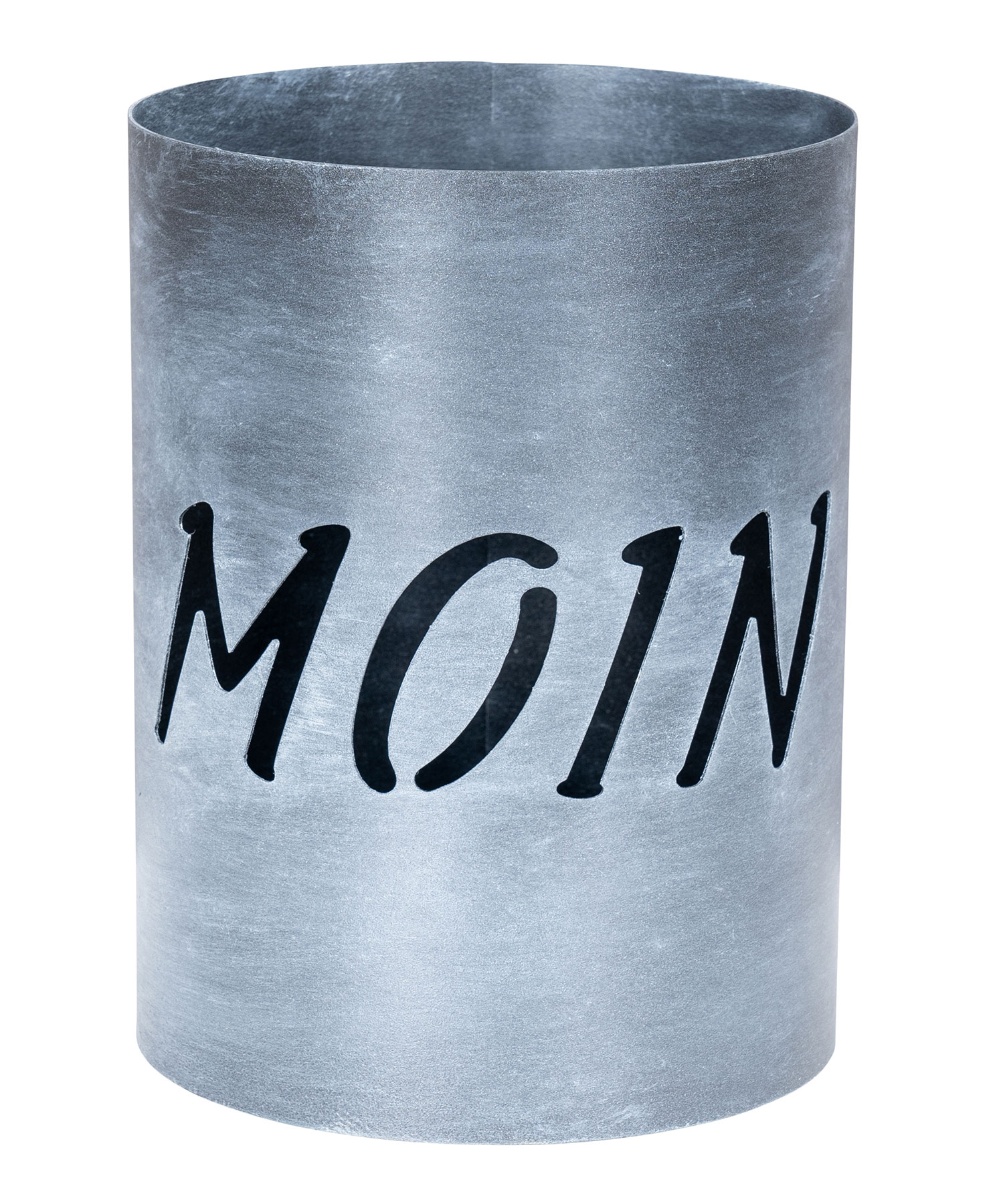 Windlicht Metall Grau Moin H20cm Maritime Garten Deko Gartenleuchte Kerzenhalter