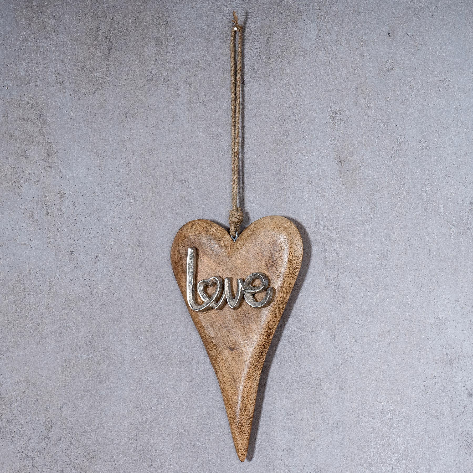 Aufhänger Mango Holz Schriftzug Love H26cm Wanddeko Türschild Holzdeko Deko