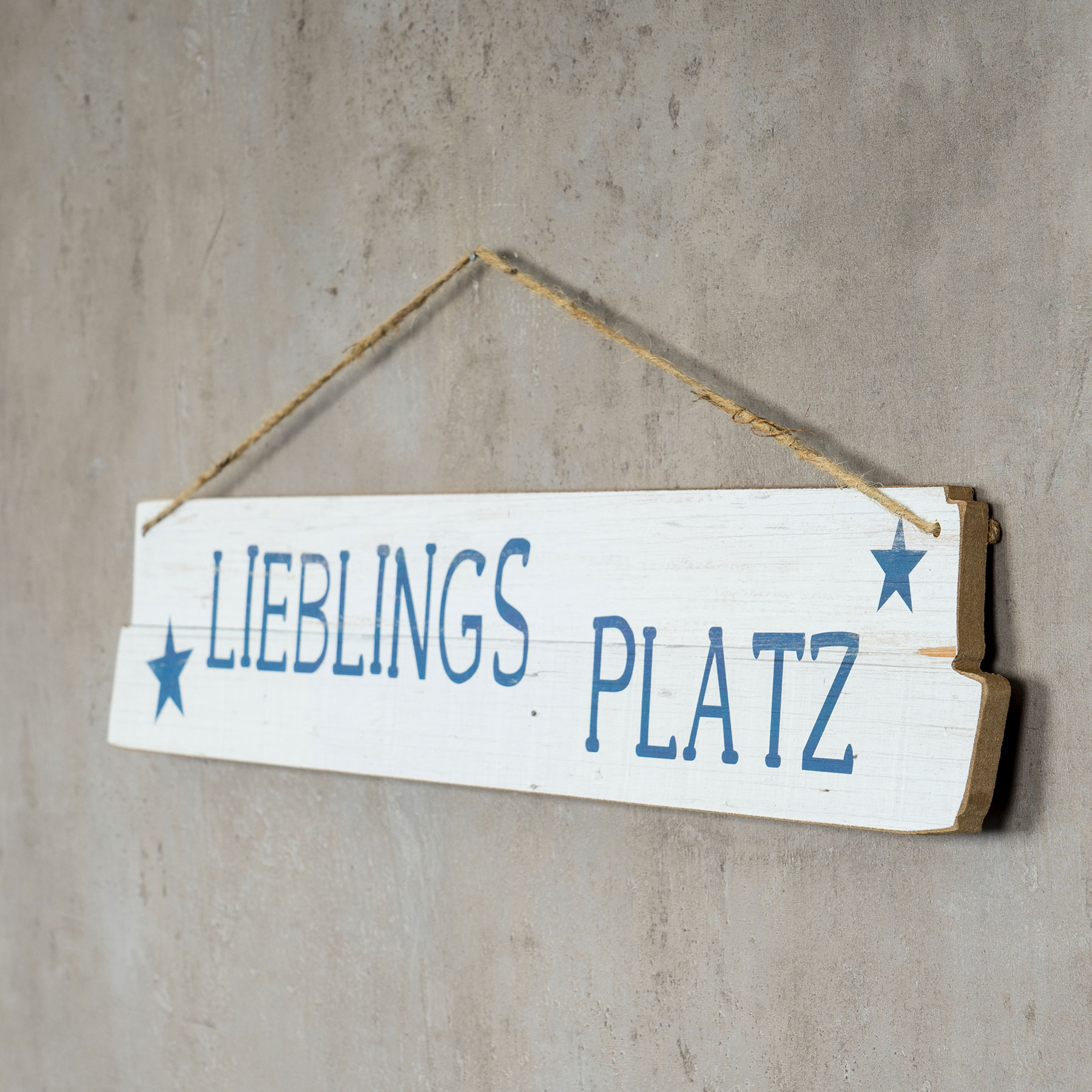 Türschild Türhänger Holz 60x10cm Lieblingsplatz Schild Maritim Wandbild Deko