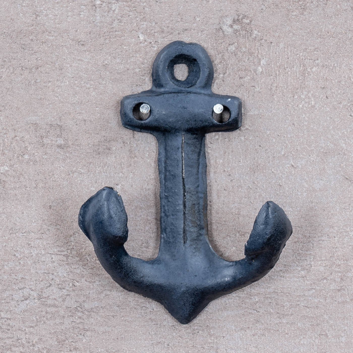 3er Set Anker Wandhaken Blau Weiß Metall Garderobenhaken Maritime Deko Metallhaken