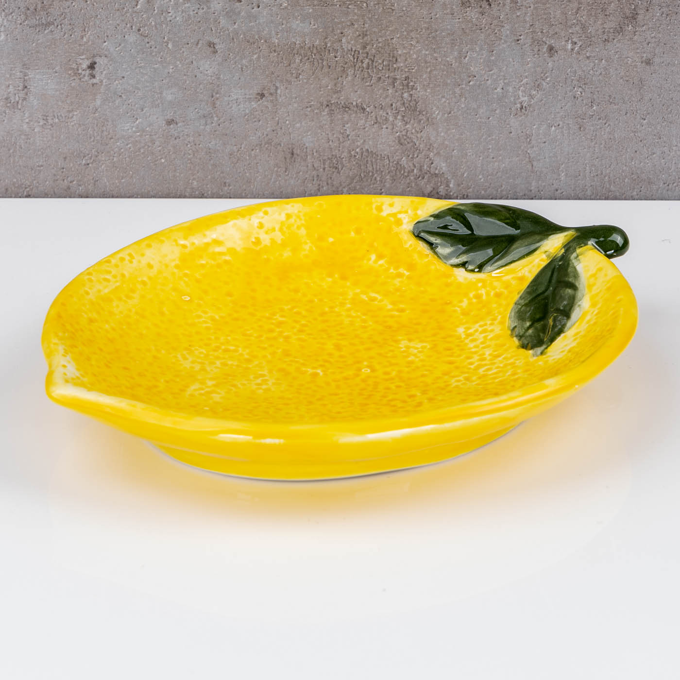 Teller Zitrone Keramik 21cm ZItronenschale Sommer Obst Dekoschale Tischdeko