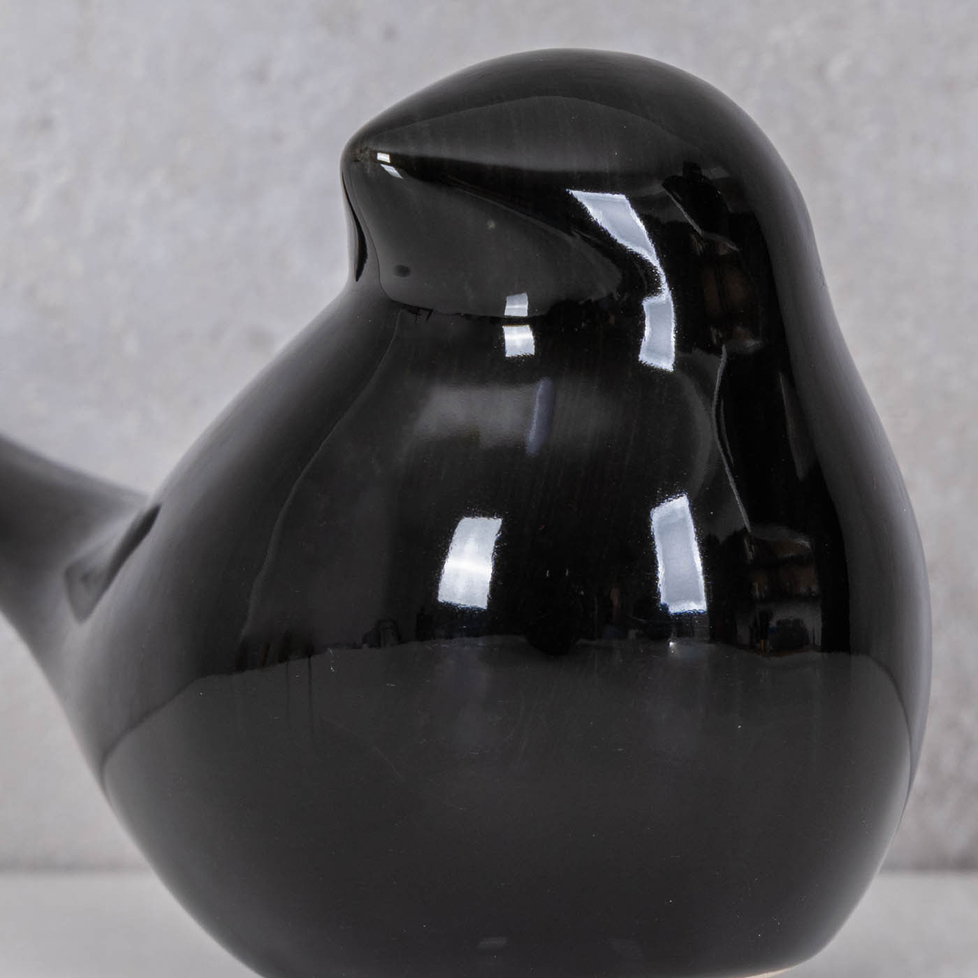 2er Set Dekofigur Vogel Schwarz Porzellan Tischdeko Deko Aufsteller Skulptur