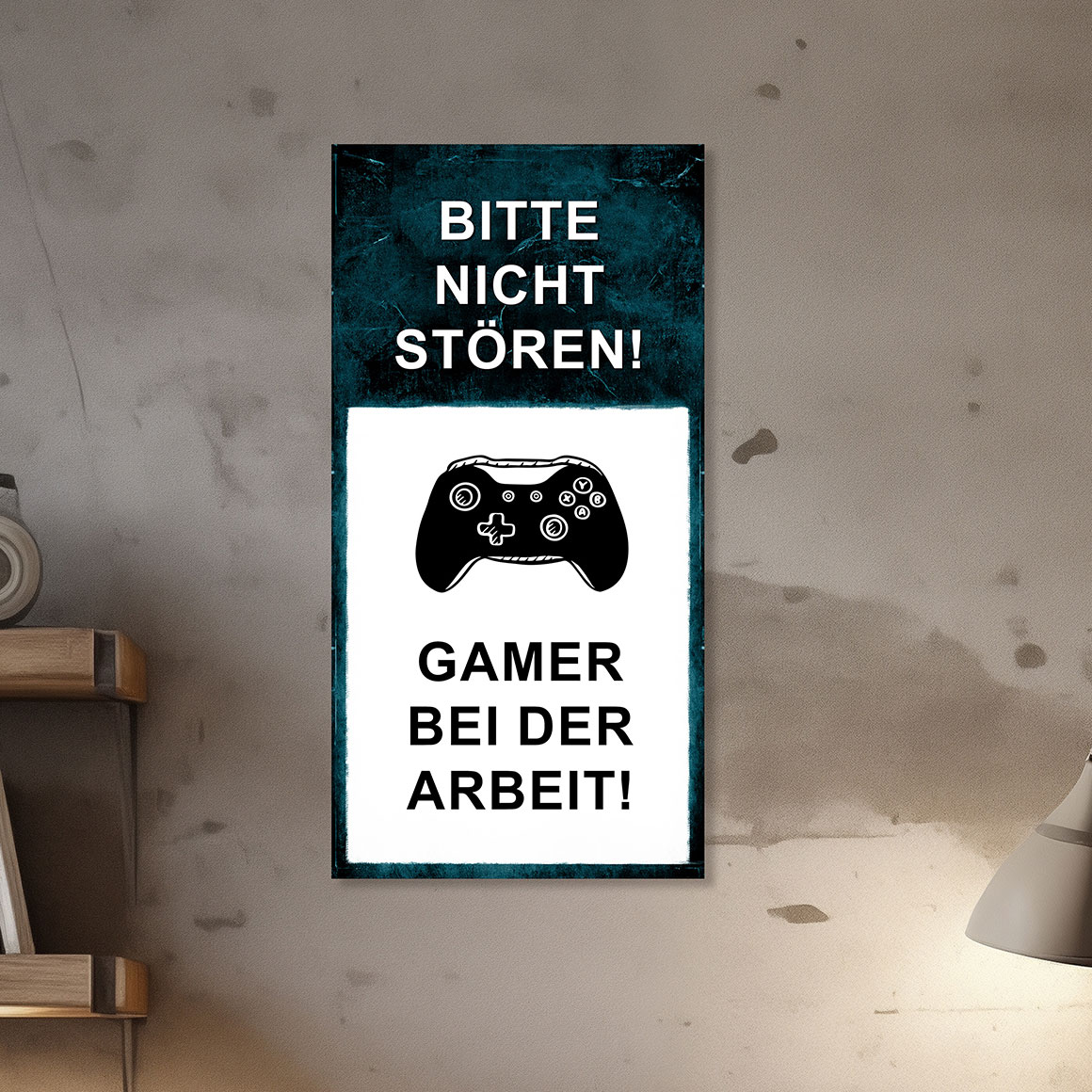 Wandbild 20x40cm Gamer Spruch Wandschild Zockerzimmer Wanddeko Bild Schild