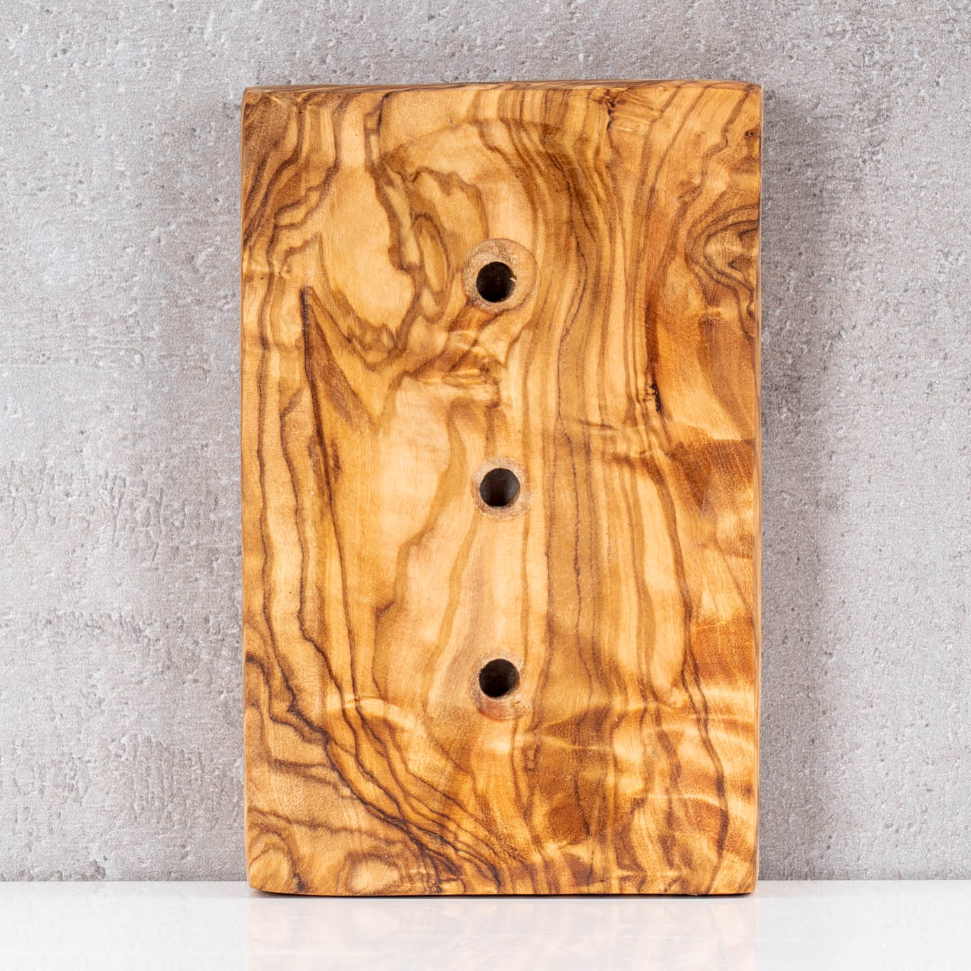Holz Seifenschale ca.11x7cm Seifenhalter mit Löchern Badzubehör Olivenholz Natur