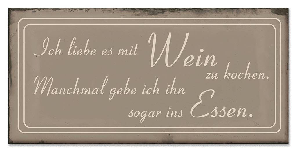 Blech-Schilder 3er Set je 18,5 x 9 cm Sterneküche Metall Schild Wanddekoration