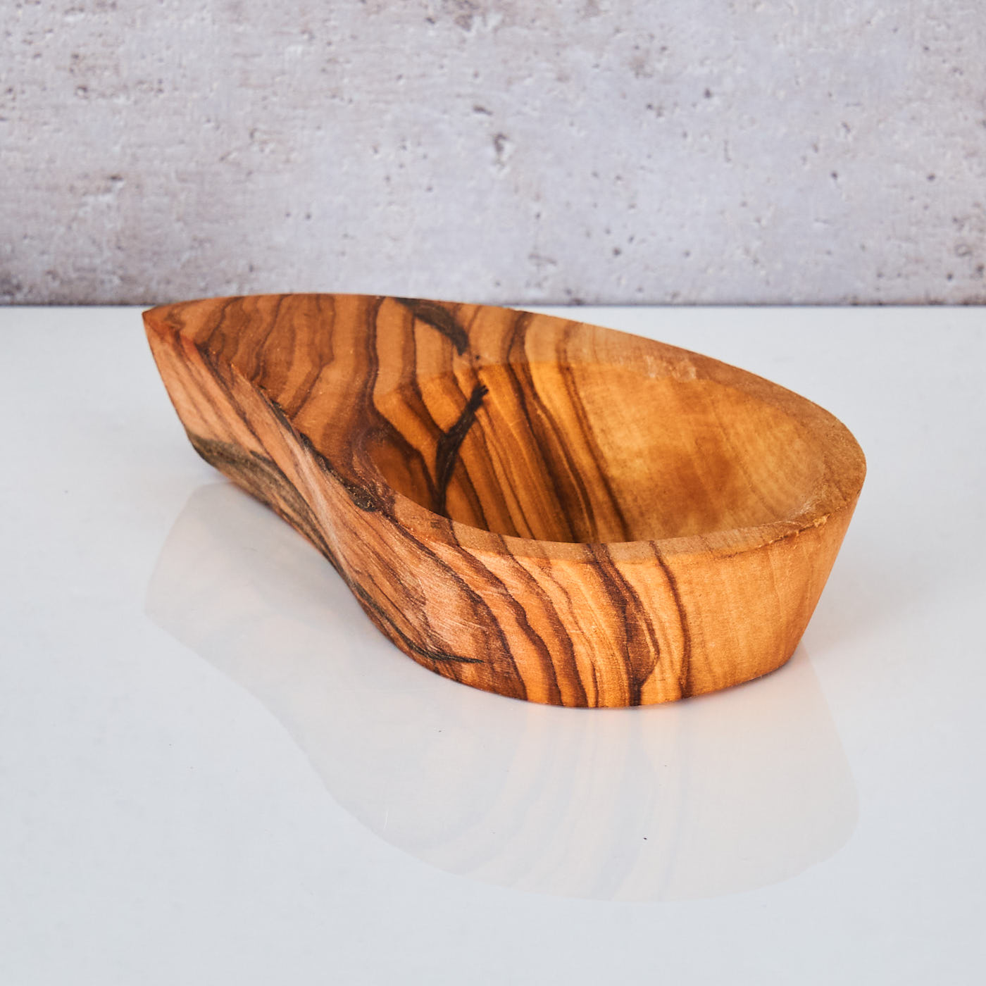 3er Set Dipschale 12x6cm Olivenholz Tropfen Mini-Schale Antipasti Schälchen Küche Unikat