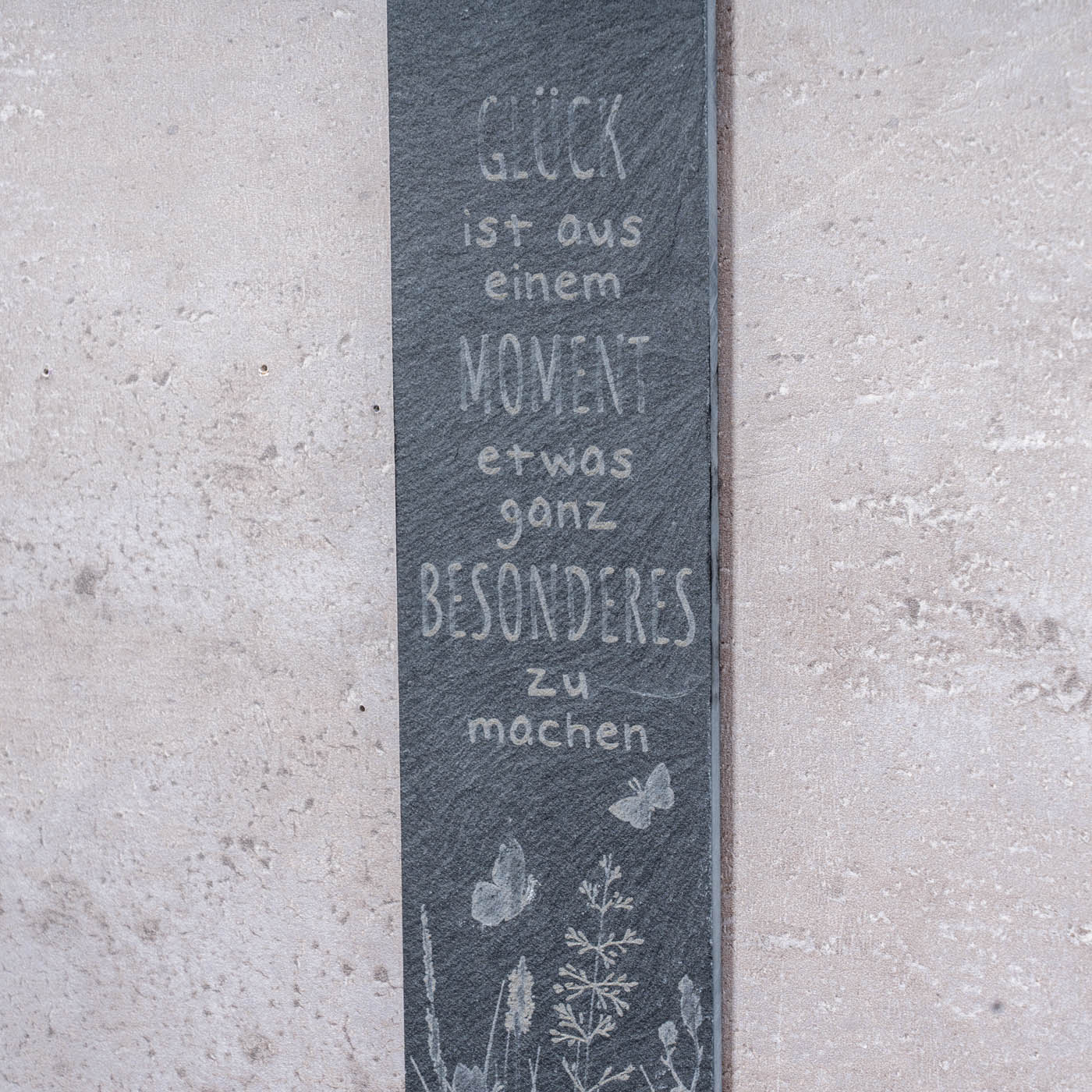 Schiefer Schilder Glück H30cm Sprüche Deko Schild Schiefertafel Wandbild Schwarz