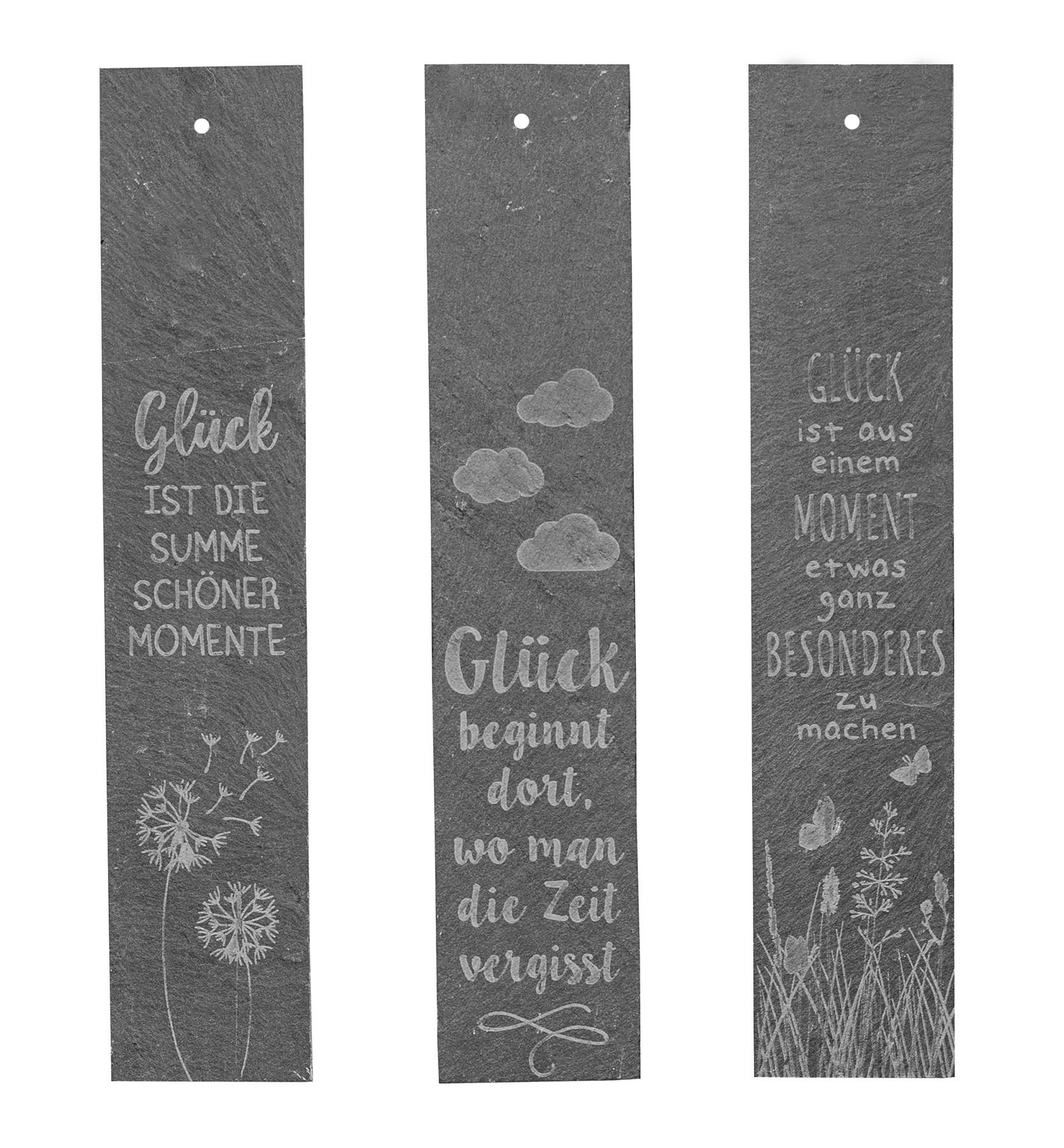 Schiefer Schilder Glück H30cm Sprüche Deko Schild Schiefertafel Wandbild Schwarz