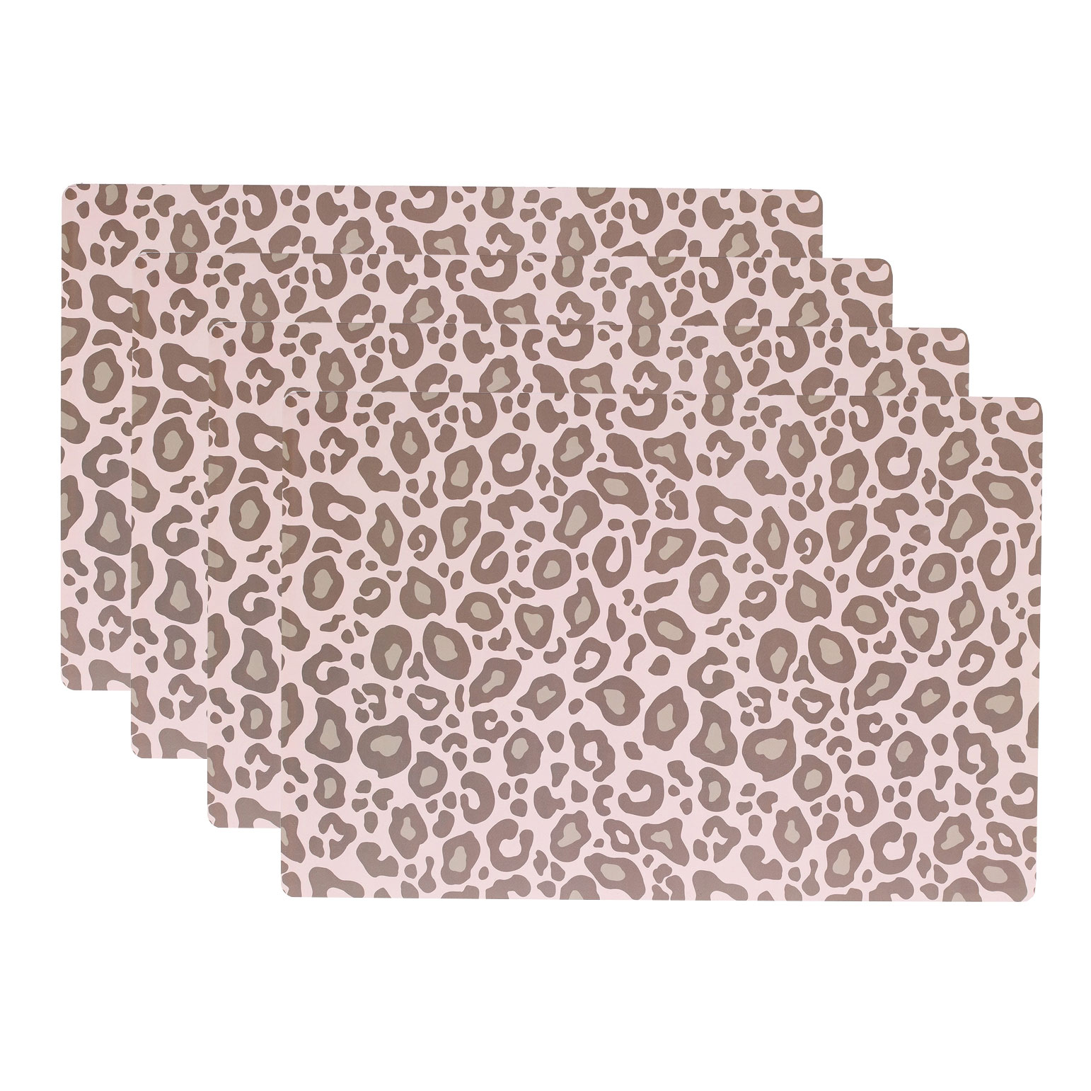 4er Set Platzsets Leo Muster 45x30cm Leopard Platzdecke Tischsets Animal Print