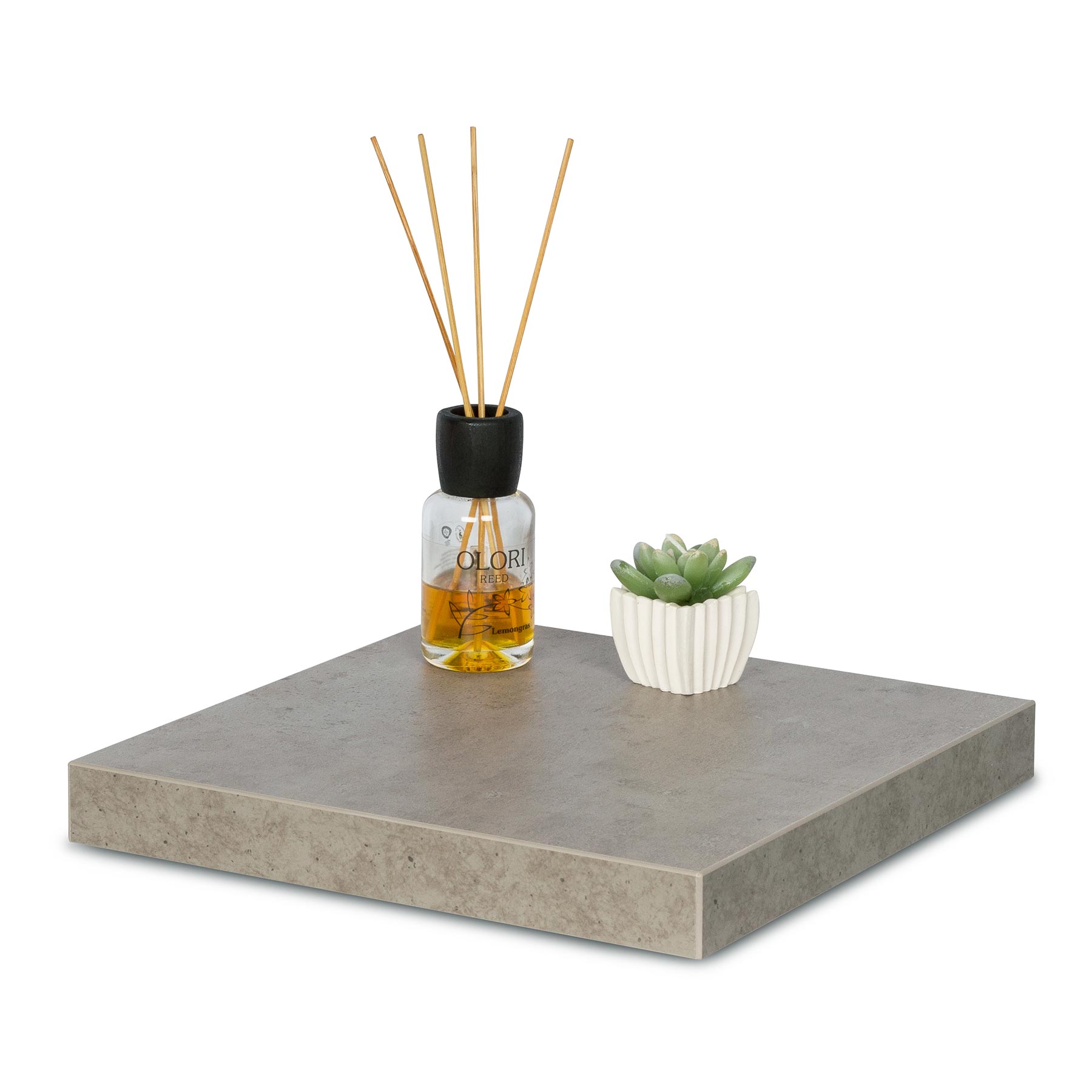 levandeo Eckregal Beton 32x32cm Wandregal Holz Dekor Regal Eckboard
