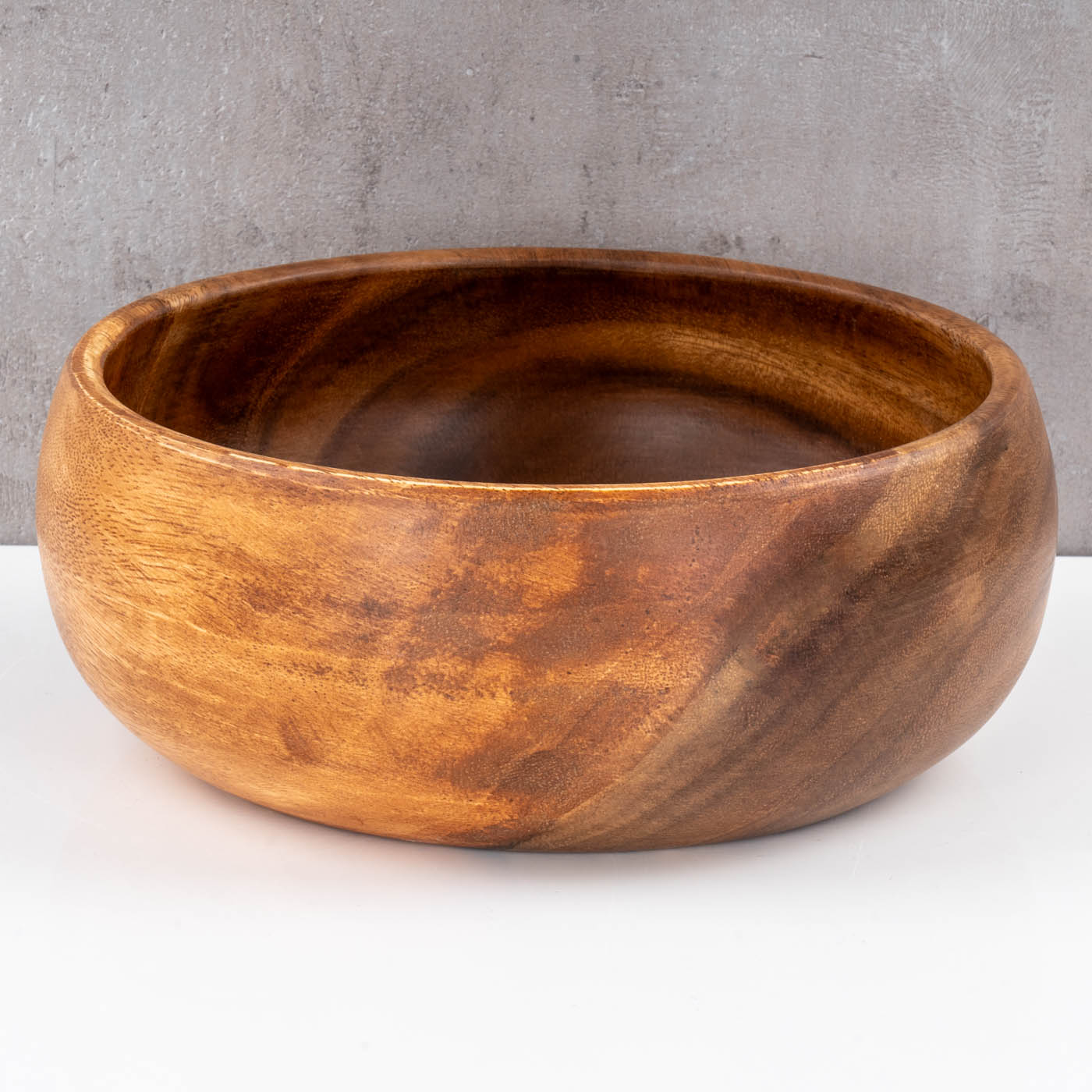 Holzschale Akazie 25x10cm  rund Schale Obstschale Deko Unikat