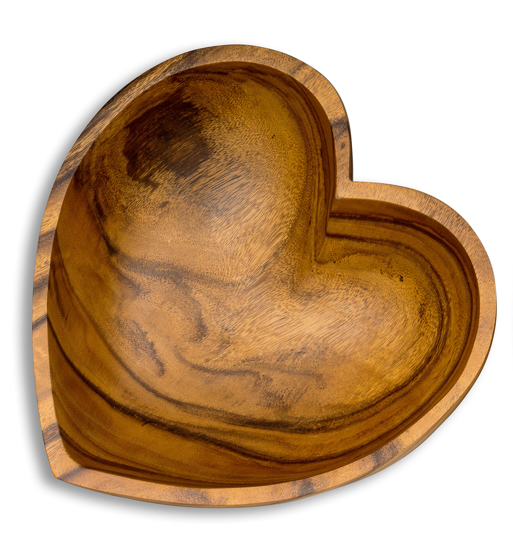 Schüssel Akazie 30x6cm Herz Holz Design Schale Obstschale Obstkorb Brotkorb