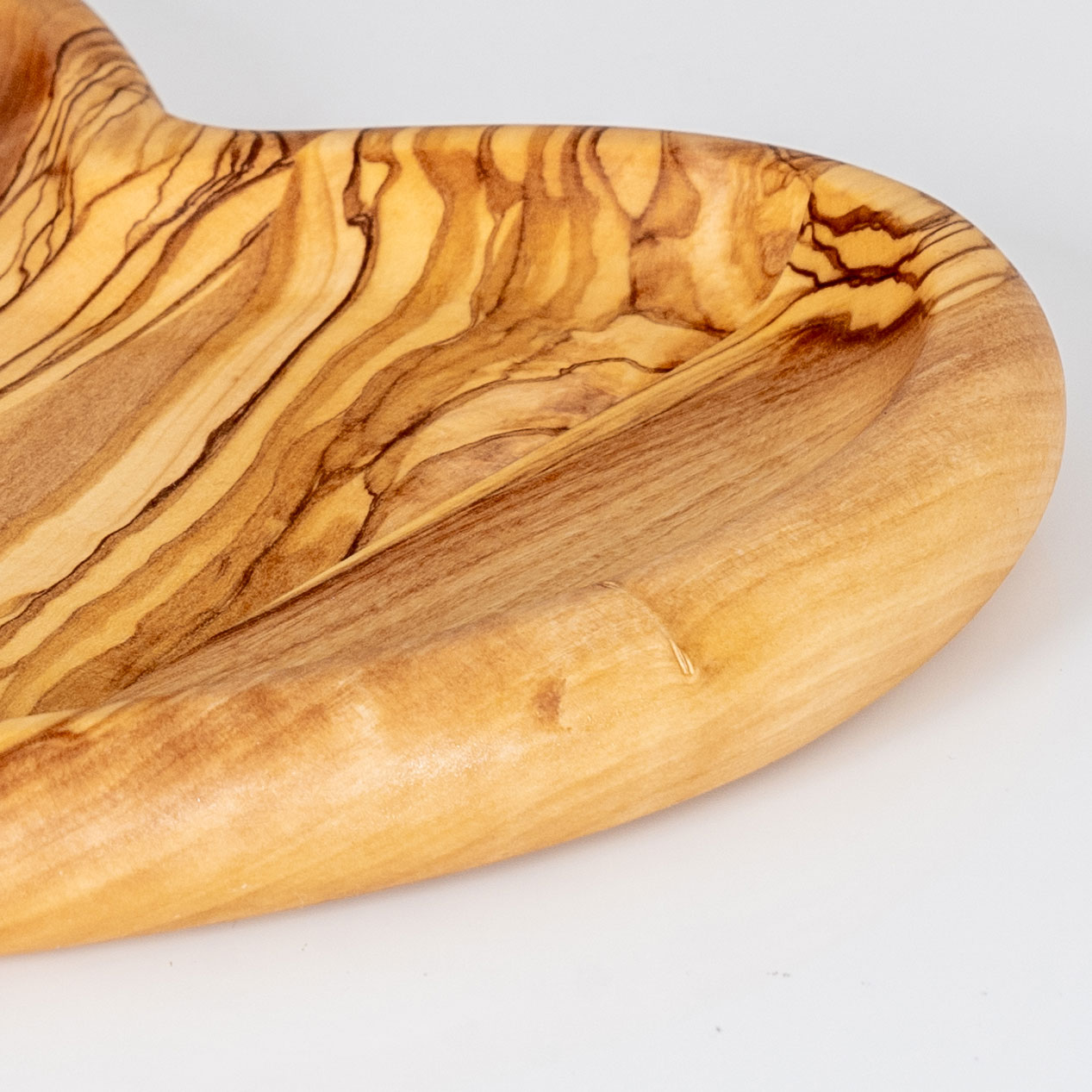 Holzschale Olivenholz ca. 20x20cm Herz Schale Holz Tischdeko Dekoschale Unikat