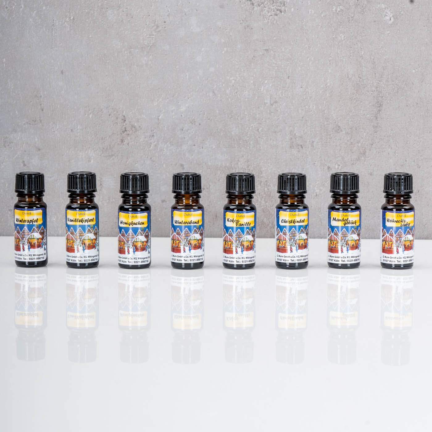 8er Set Duftöle Weihnachtsduft je 10ml für Duftlampen Raumduft Lufterfrischer