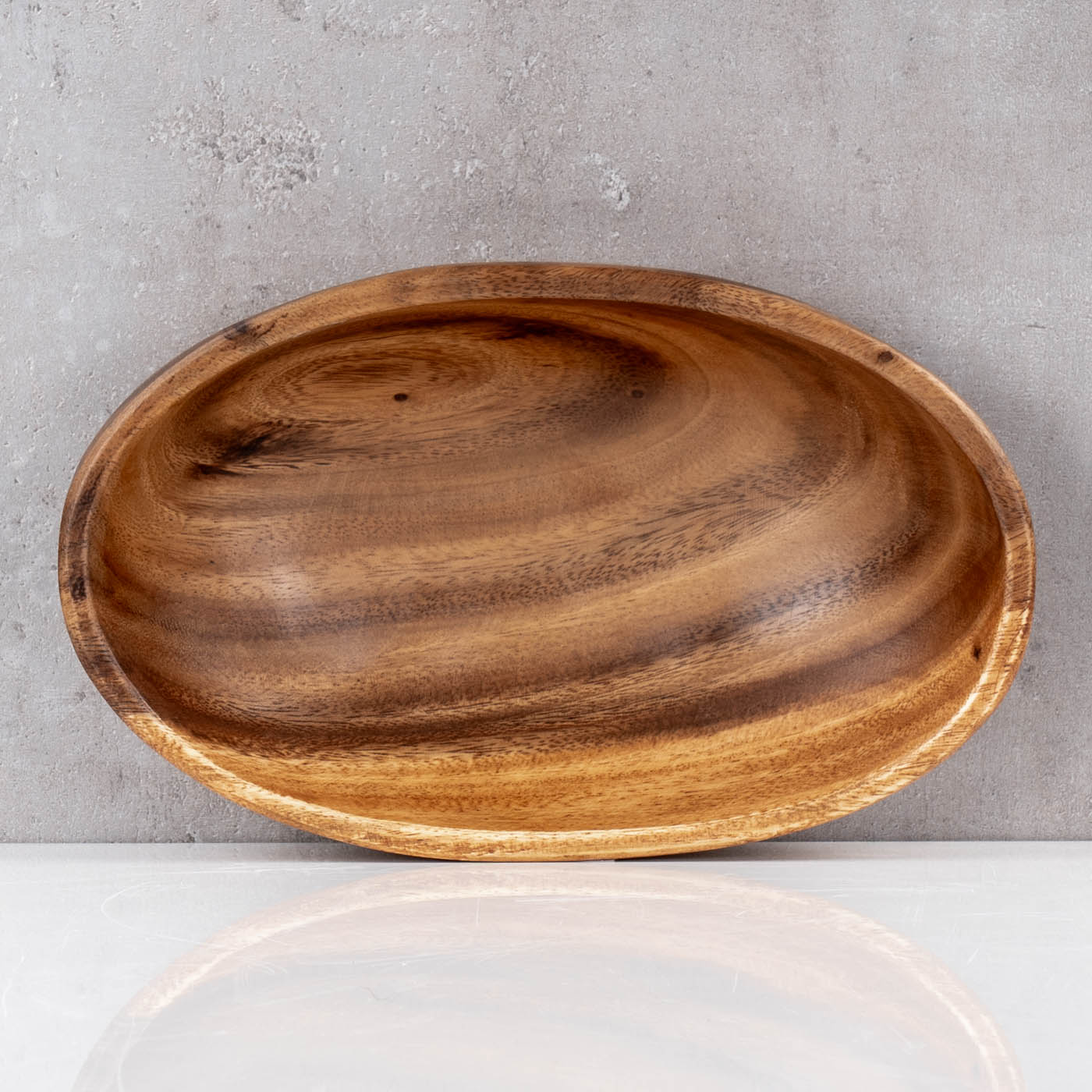 Holzschale Schüssel Akazie 25x15cm oval Schale Obstschale Tablett Holz