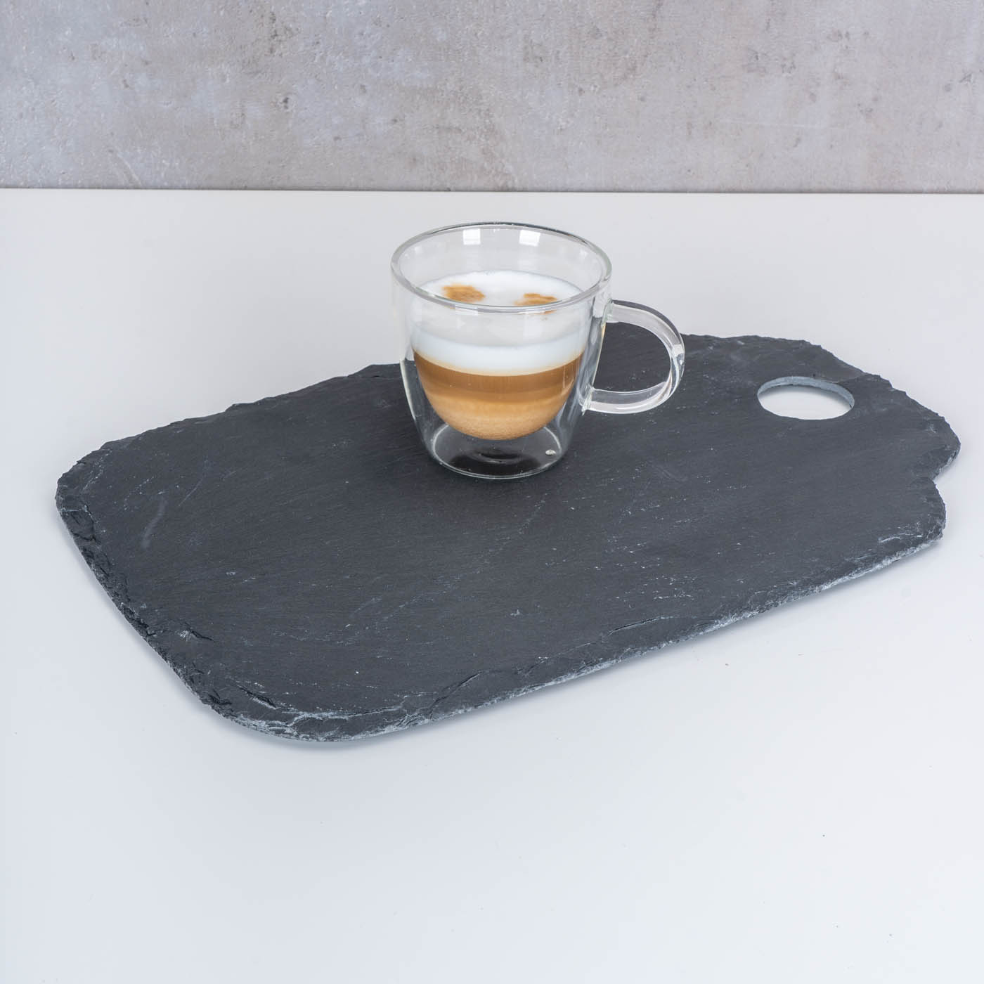 Servierbrett 35x23cm Tablett Schiefer Serviertablett Rechteckig Deko Tischdeko