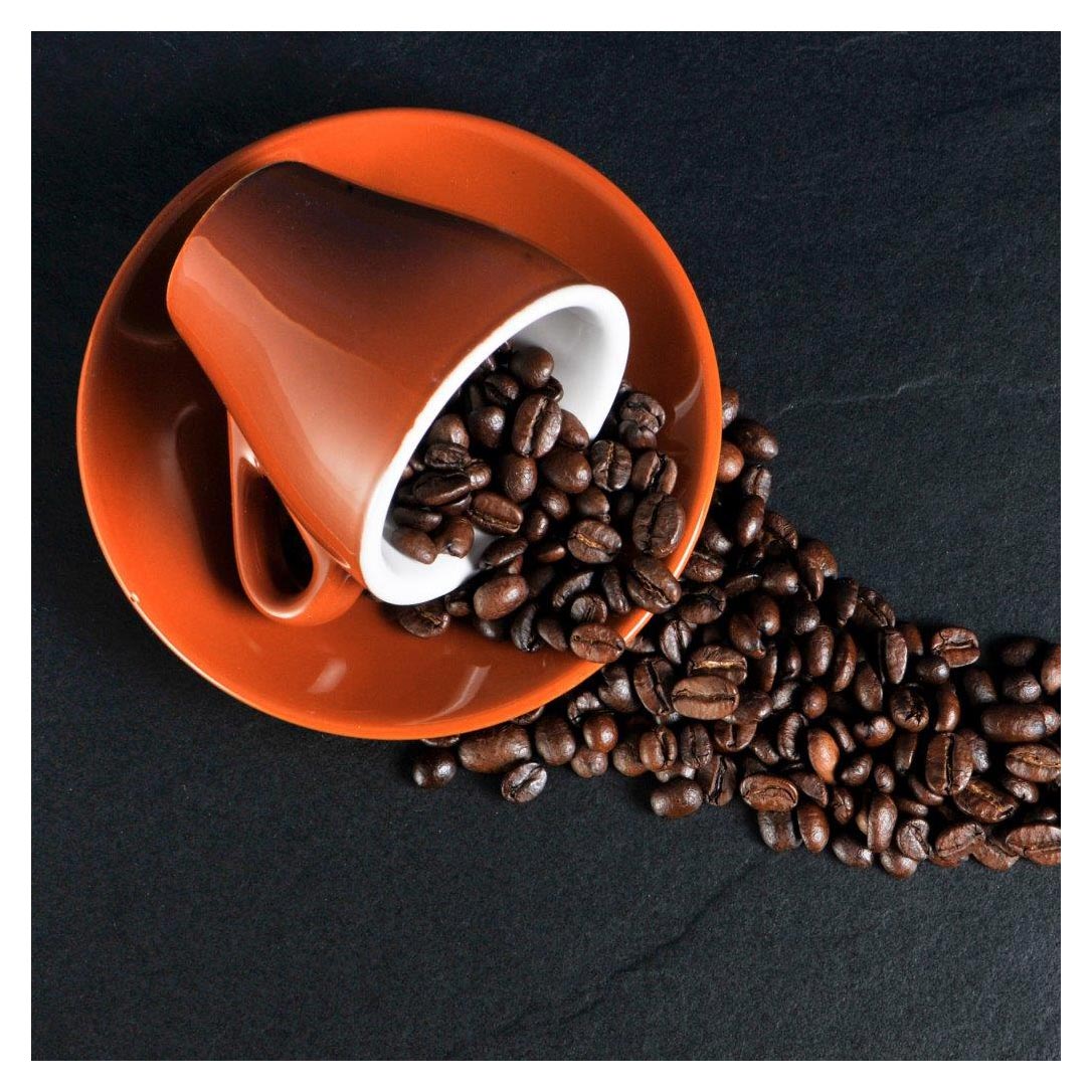 levandeo Glasbild 3er Set je 30x30cm Wandbild Glas Kaffee Küche Coffee Herz