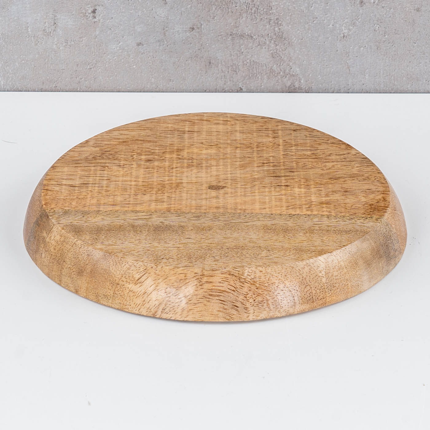 Deko Teller 20cm Mango Holz Creme Perlmutt Emaille Snacks Schale Tischdeko