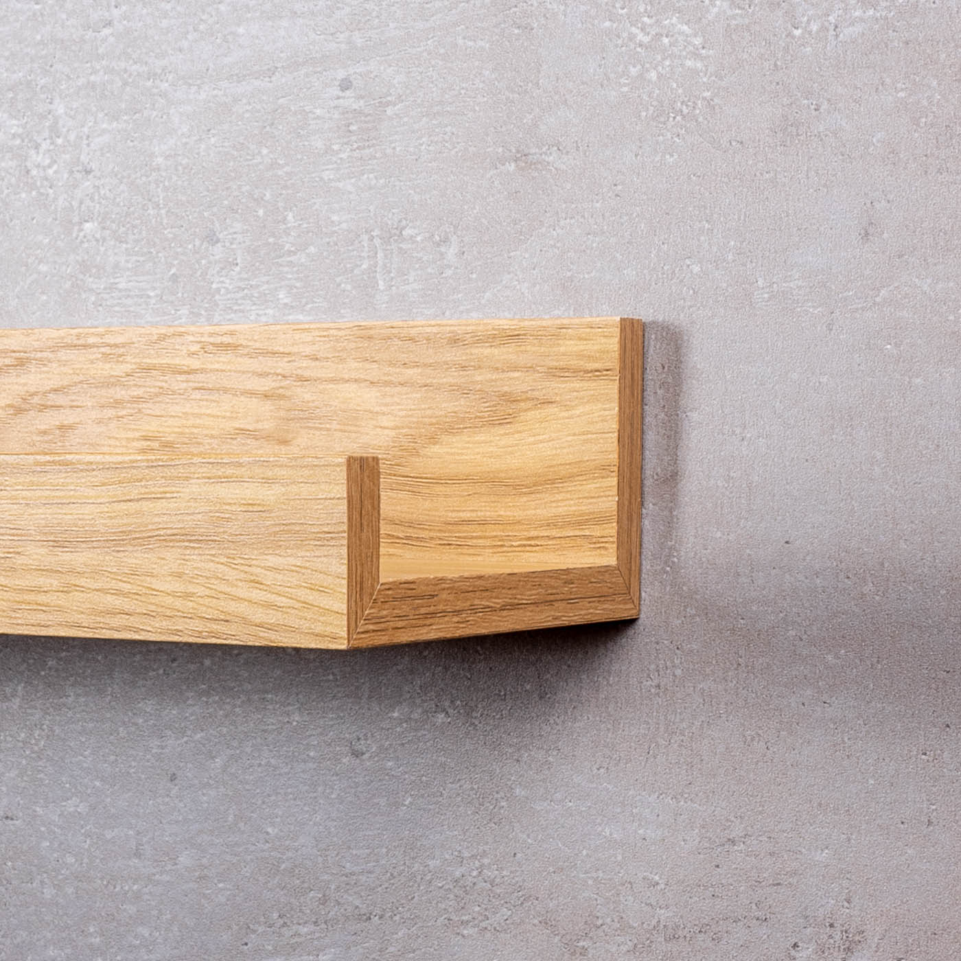 Bilderleiste Eiche Braun L110cm MDF Holz Wandregal Schmal Wanddeko Hängeregal