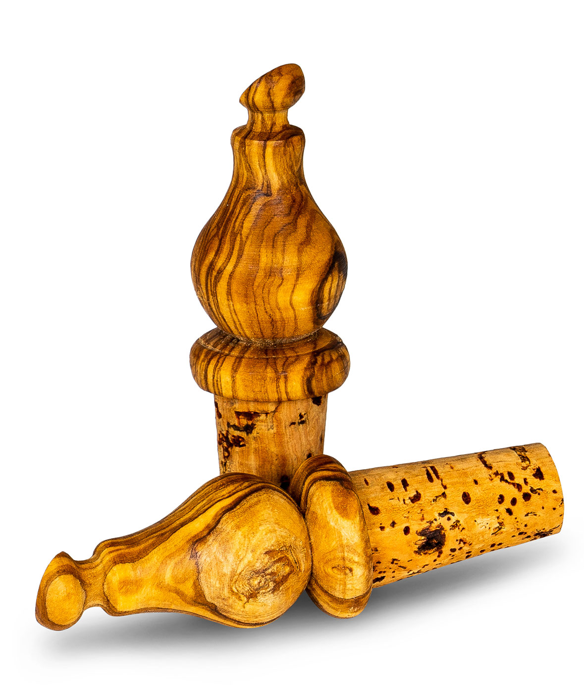 Korken Weinkorken Holz Olivenholz ca. 9cm Flaschenkorken Holzdeko Geschenkidee
