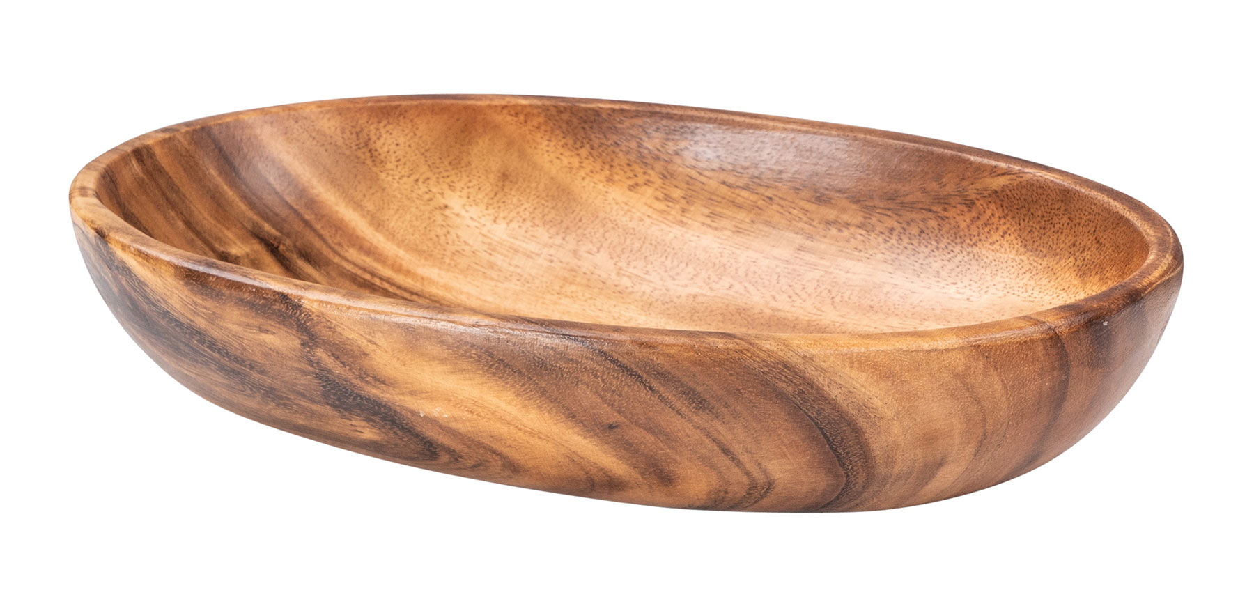 Ovale Schale aus Holz 30cm Holzschale Schüssel Akazie Schale Obstschale Tablett